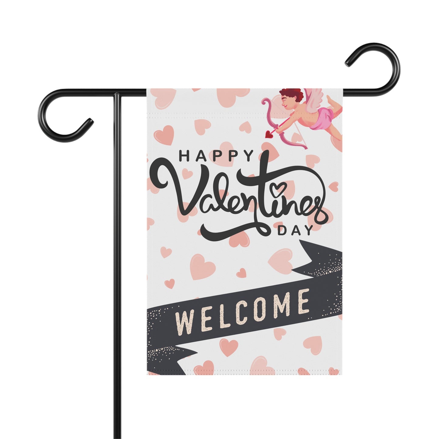 Garden Flag Cupid Valentine's Day Decor Valentine's Flag 100% Poly Poplin-Canvas Fabric, Double-Sided Valentine's Flag