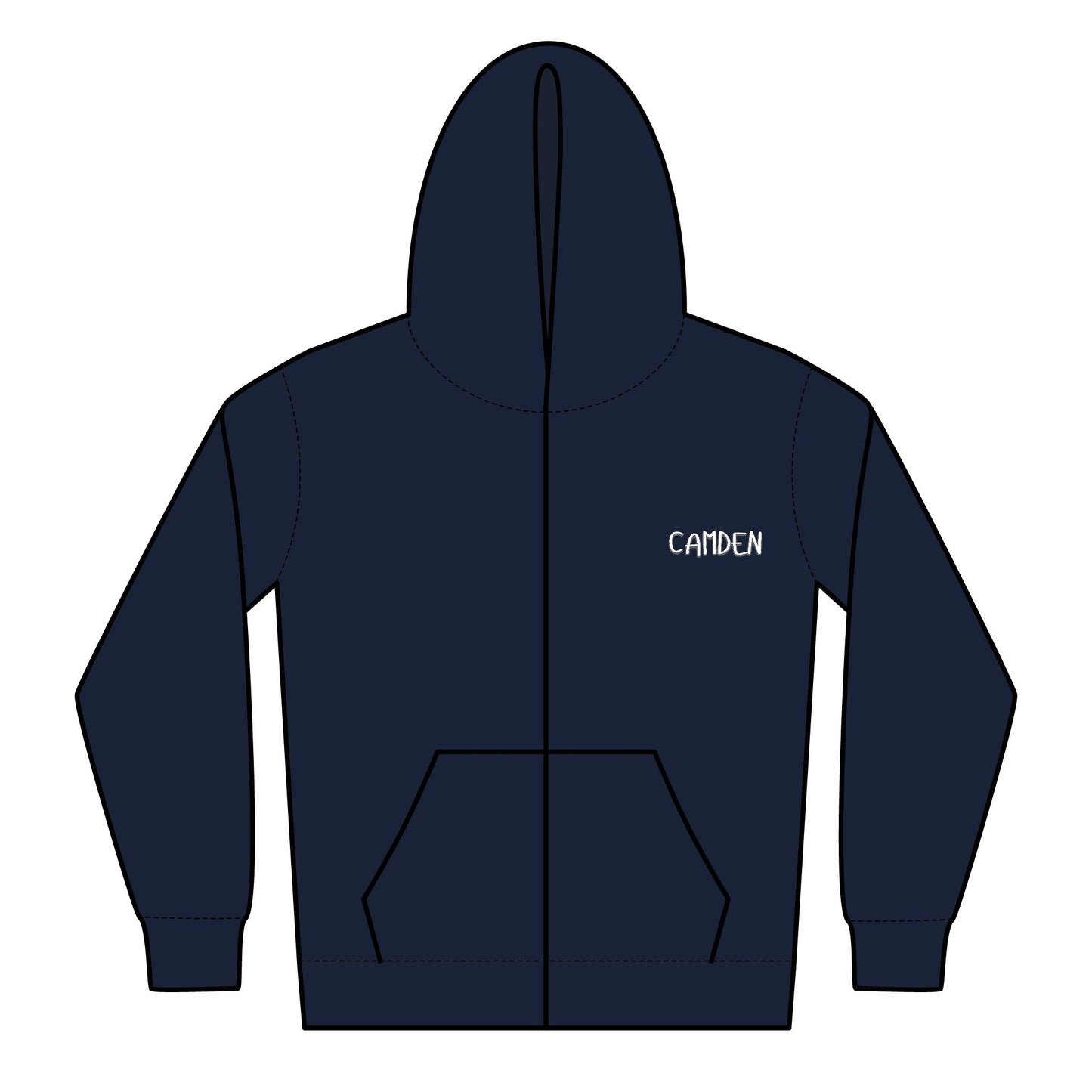 Custom Dance Camden Youth Zipped Hoodie
