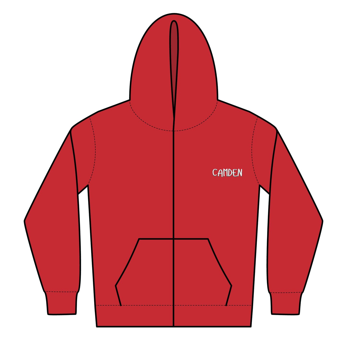 Custom Dance Camden Youth Zipped Hoodie