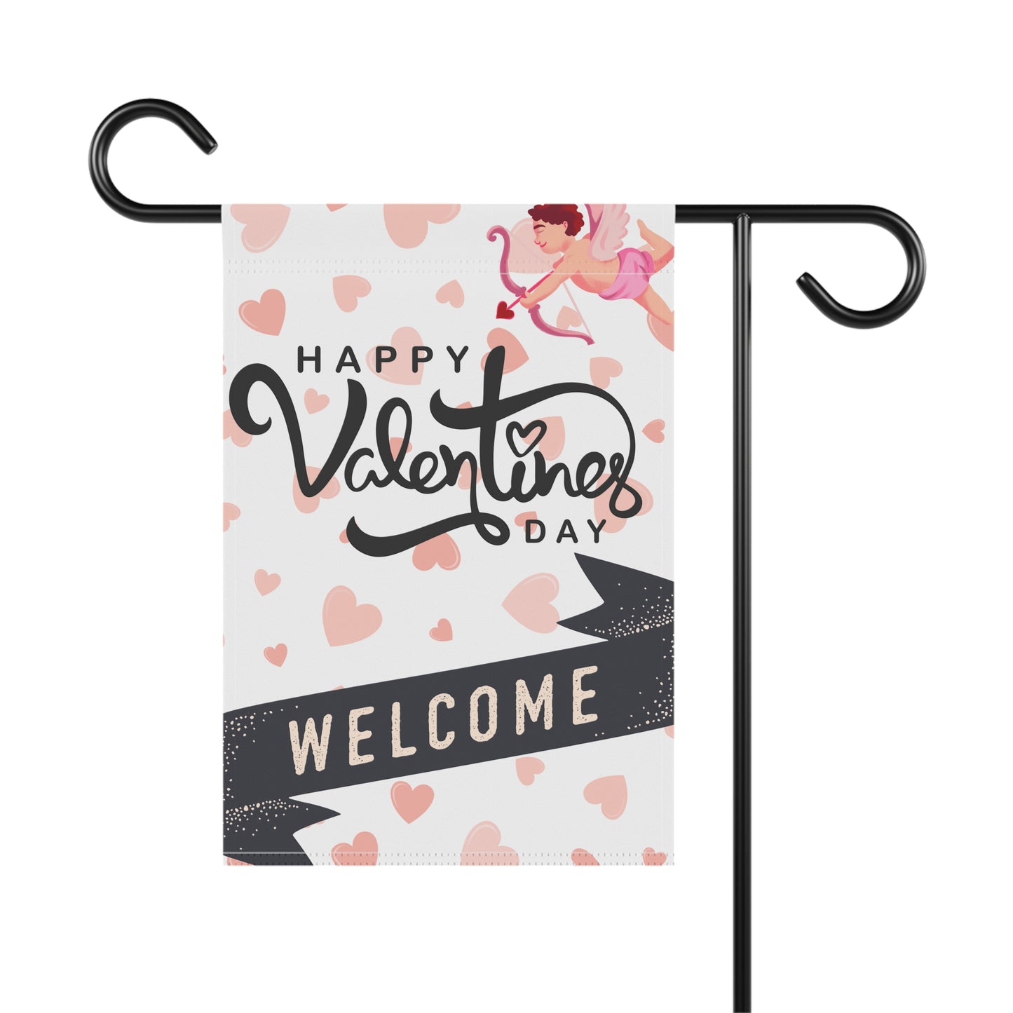 Garden Flag Cupid Valentine's Day Decor Valentine's Flag 100% Poly Poplin-Canvas Fabric, Double-Sided Valentine's Flag