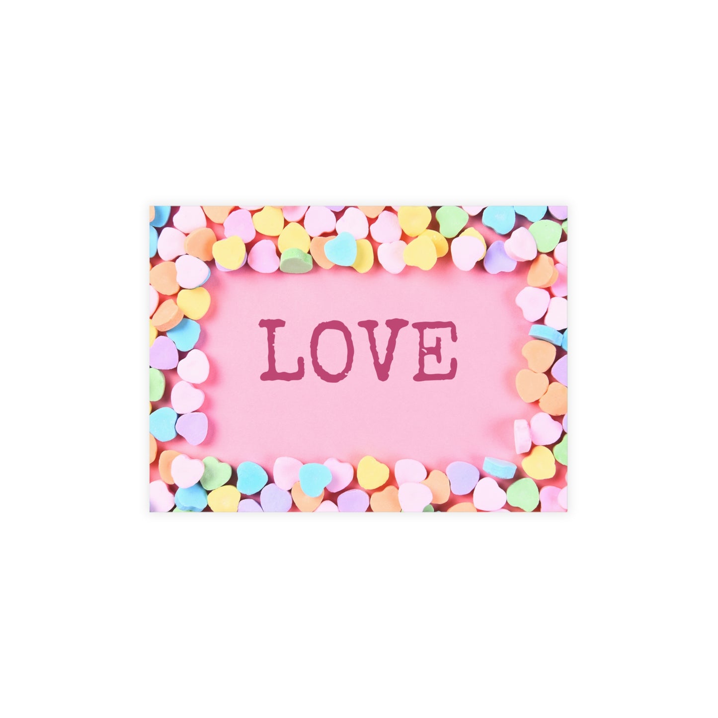 Candy Hearts Valentines Cards for Kids School Valentines Postcard Bundles (envelopes included)