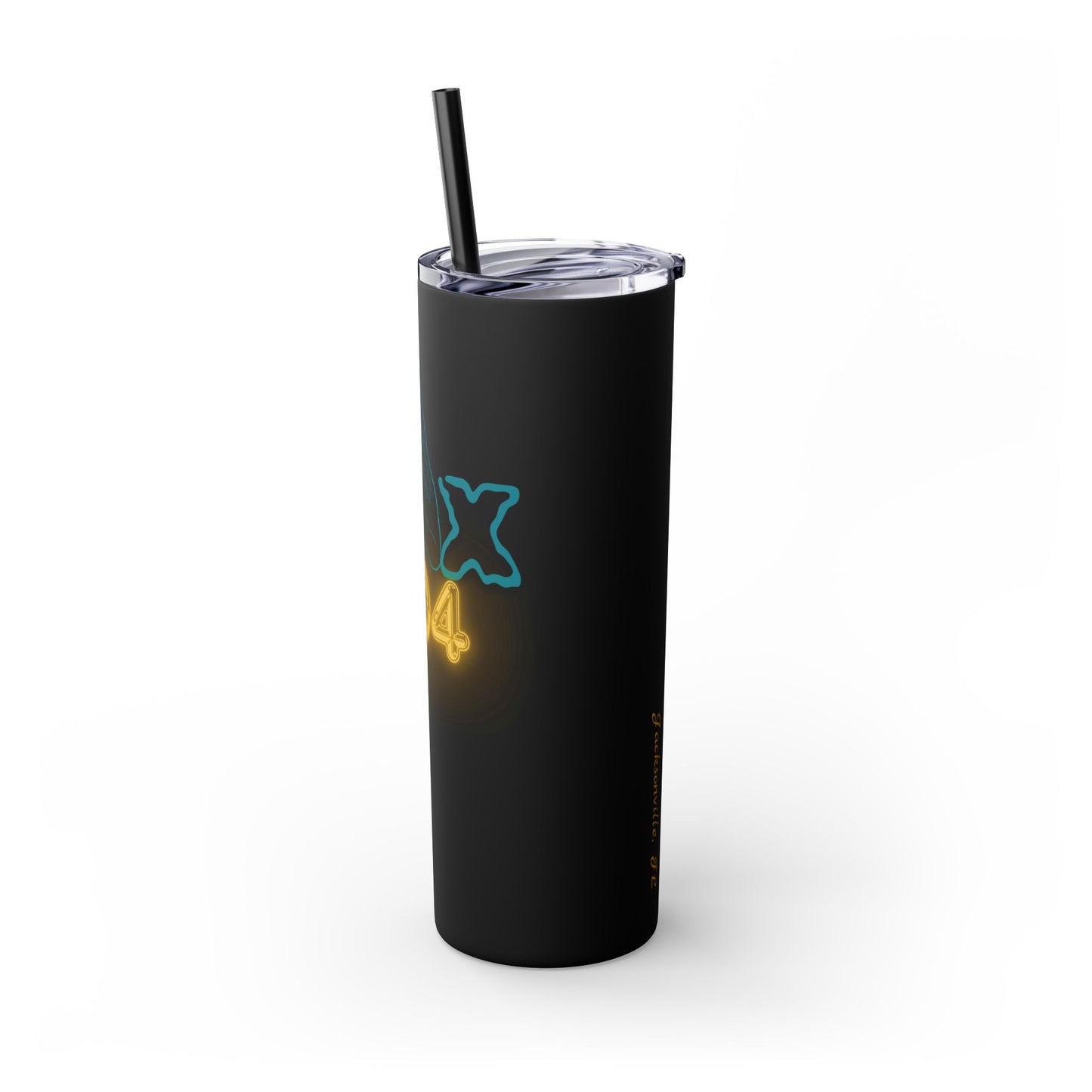 Shark Tooth 904 Skinny Tumbler with Straw, 20oz