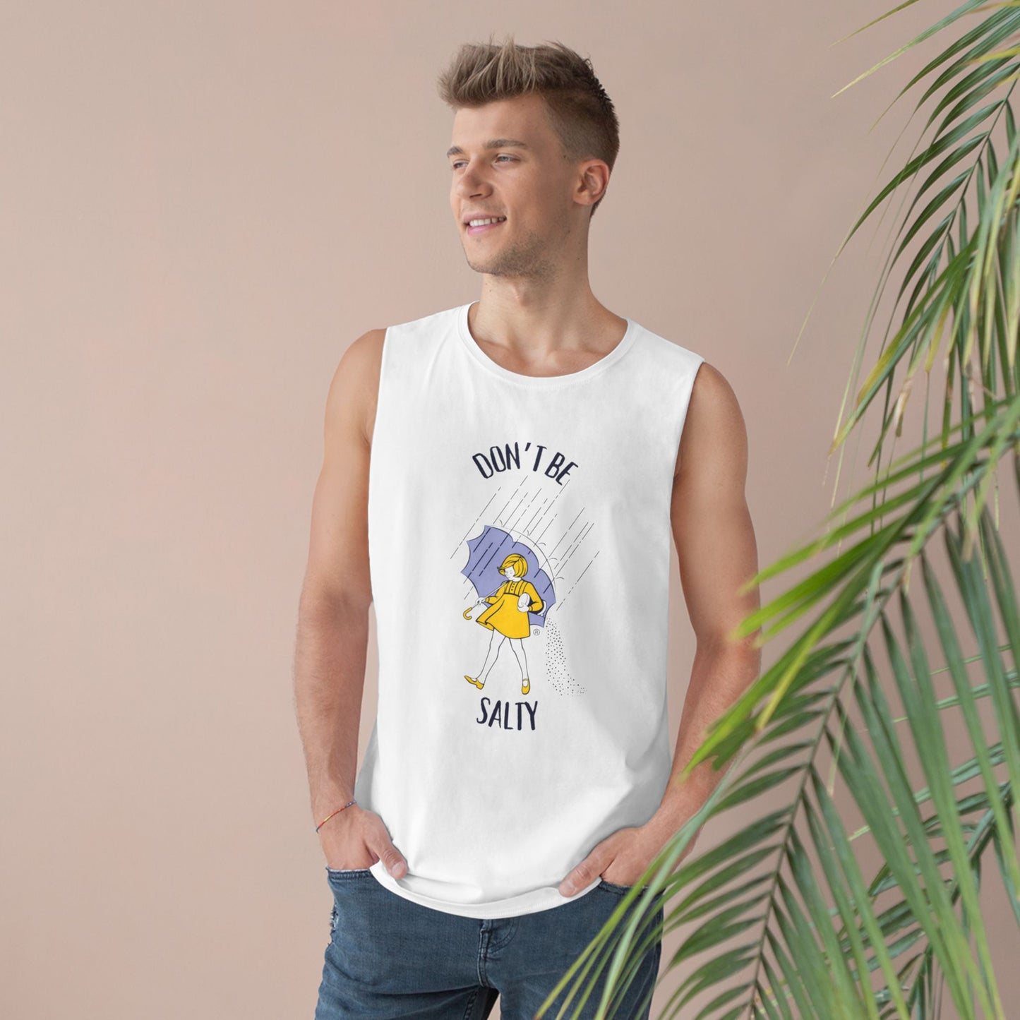 Don't Be Salty Unisex Tank, Humorous Graphic Tee, Sarcastic Sleeveless Shirt, Salty Tank