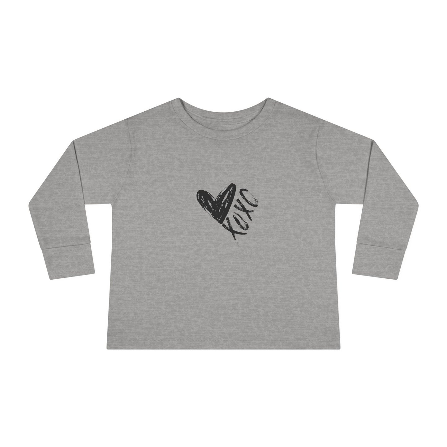 XOXO Heart Valentine Toddler Long Sleeve Tee