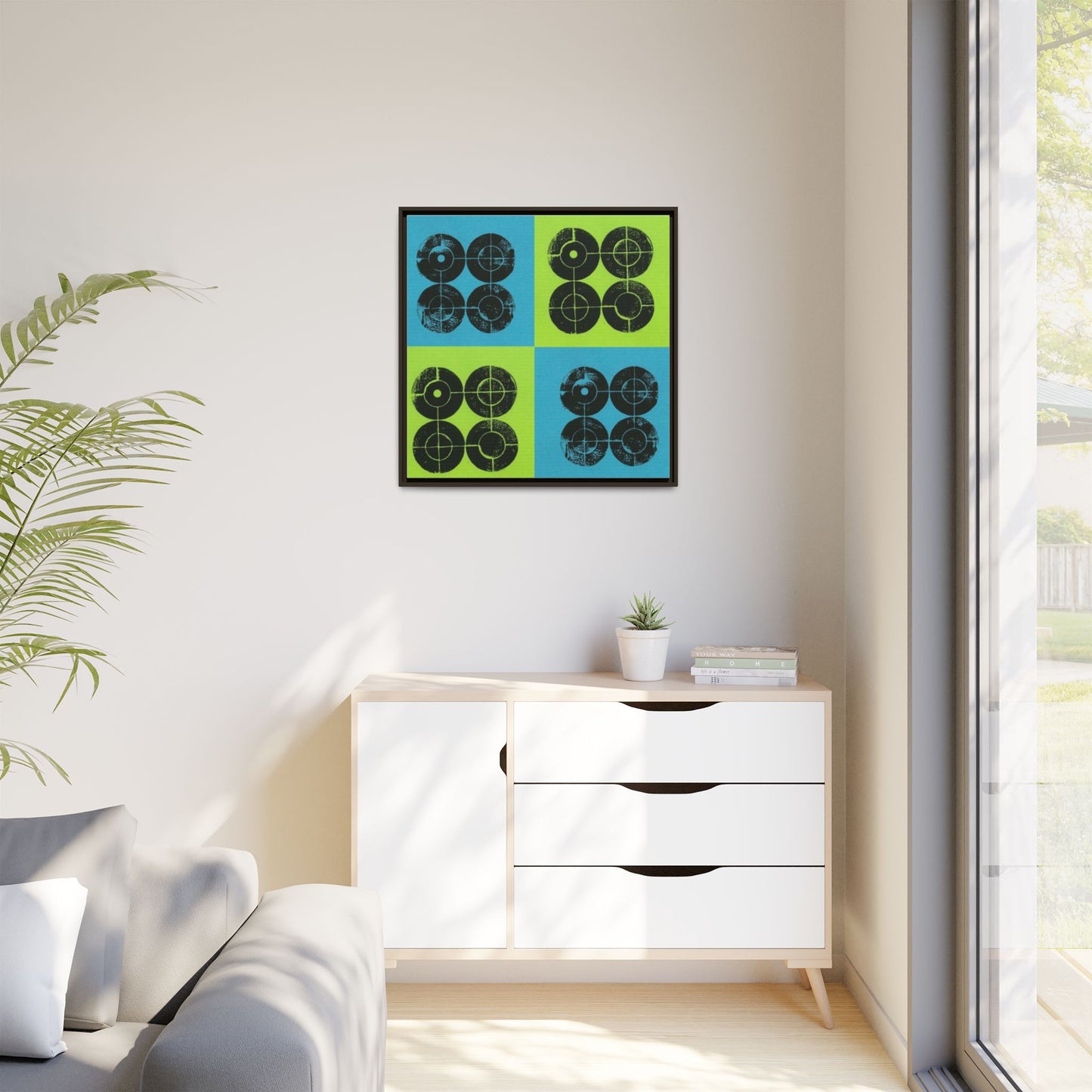 Printing With Legos Collagraph Matte Canvas, Framed