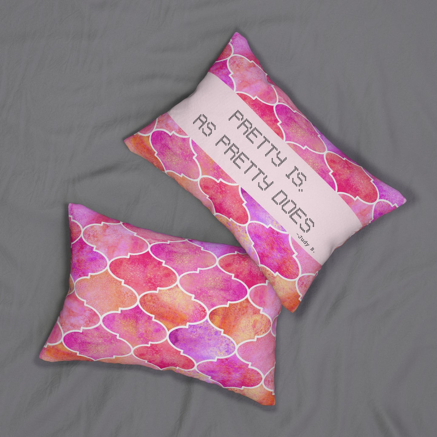Pink Throw Pillow Pretty Is As Pretty Does Quote Pillow 2- x 14 inch Decorative Pillow, Pretty is as Pretty Does