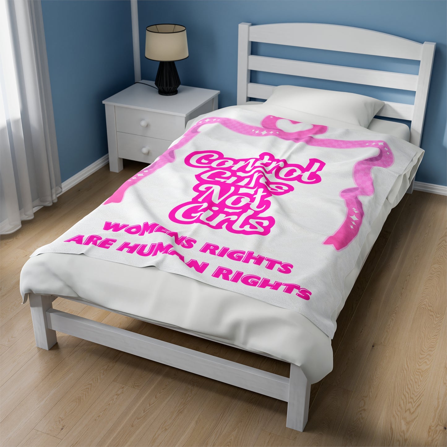 Control Guns Not Girls Plush Blanket Feminist Blanket Gun Control Women's Rights Gift Blanket