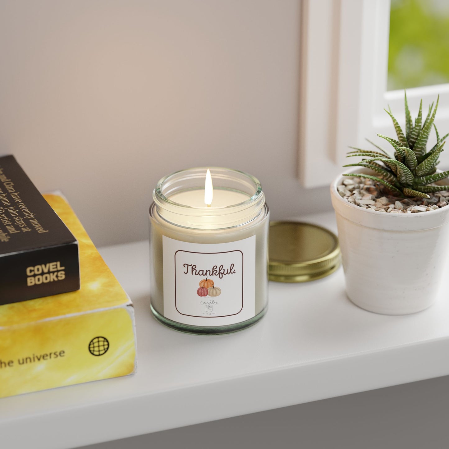 Thankful Fall Candle Vanilla Bean Scent Fall Candle
