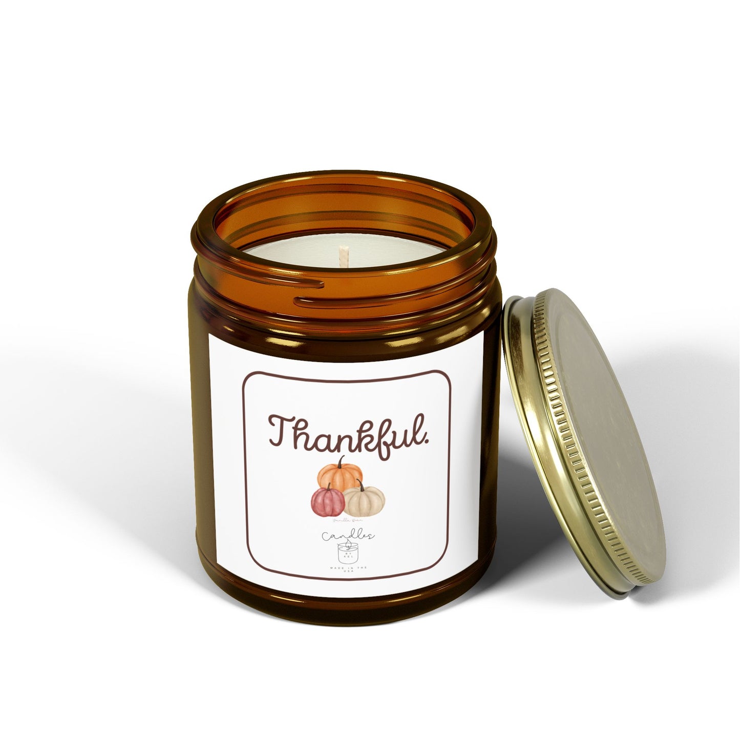 Thankful Fall Candle Vanilla Bean Scent Fall Candle