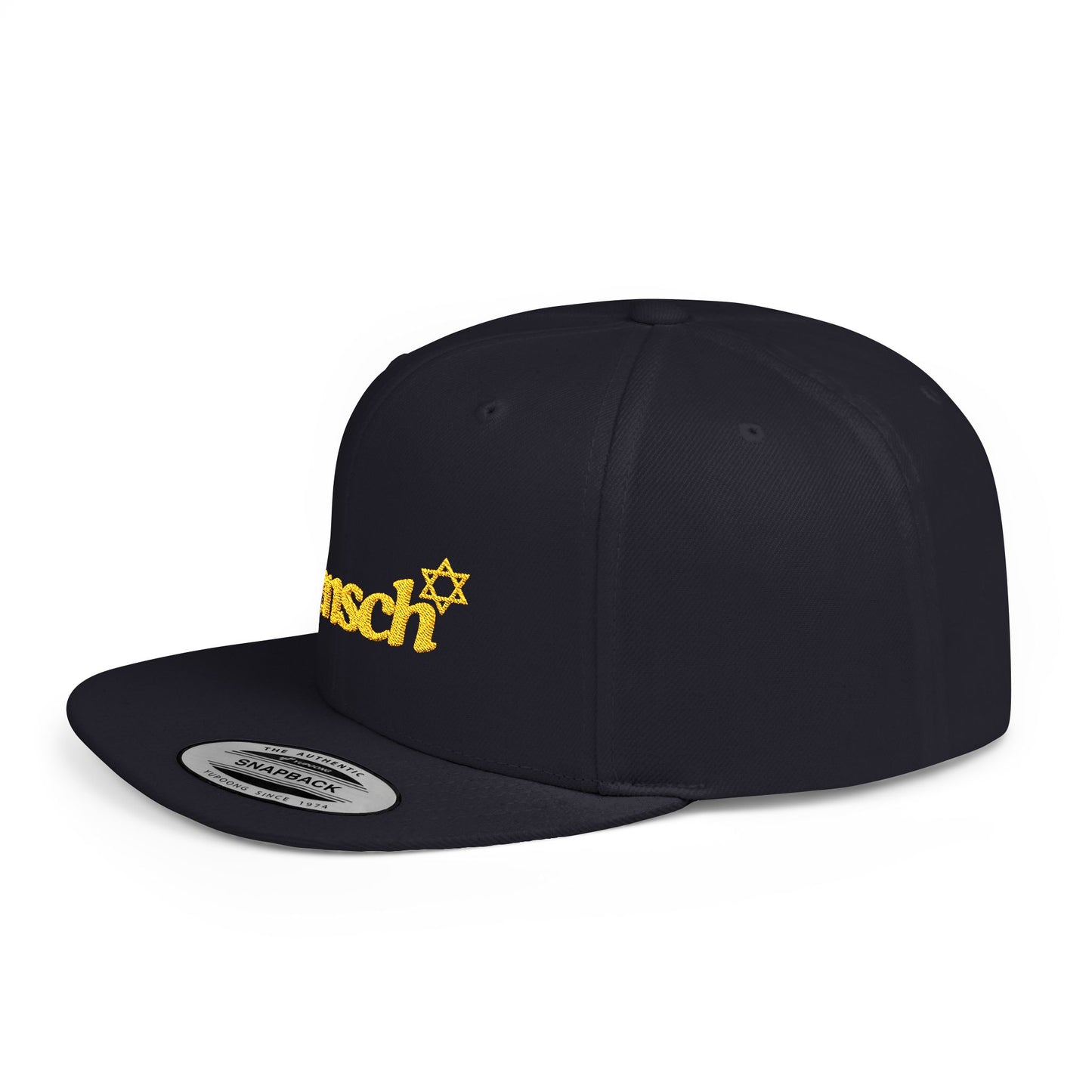 Mensch Hat Mensch Flat Bill Snapback Adjustable Mensch Hat Jewish Gift