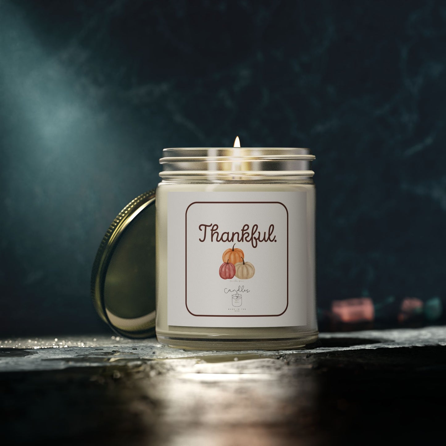 Thankful Fall Candle Vanilla Bean Scent Fall Candle