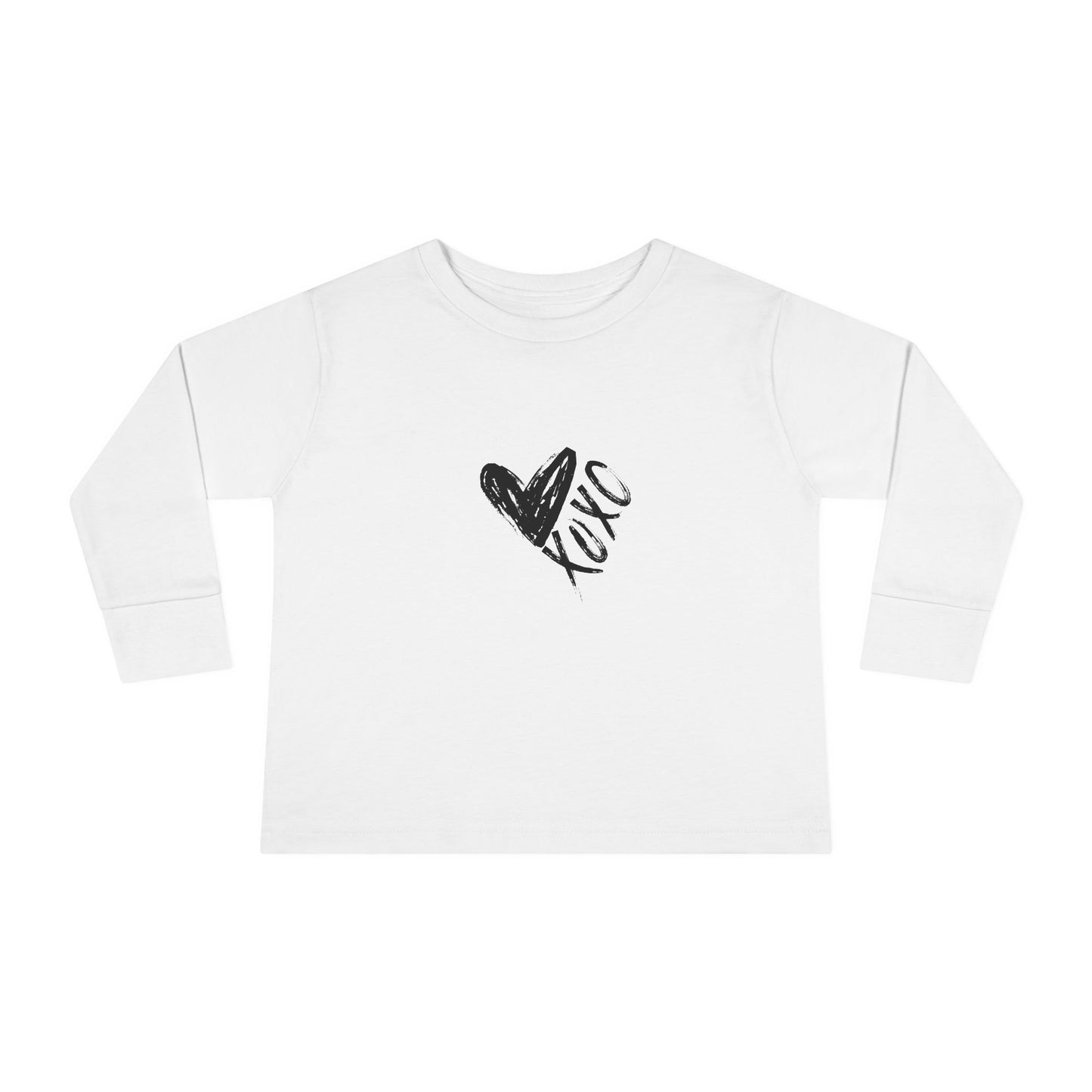 XOXO Heart Valentine Toddler Long Sleeve Tee