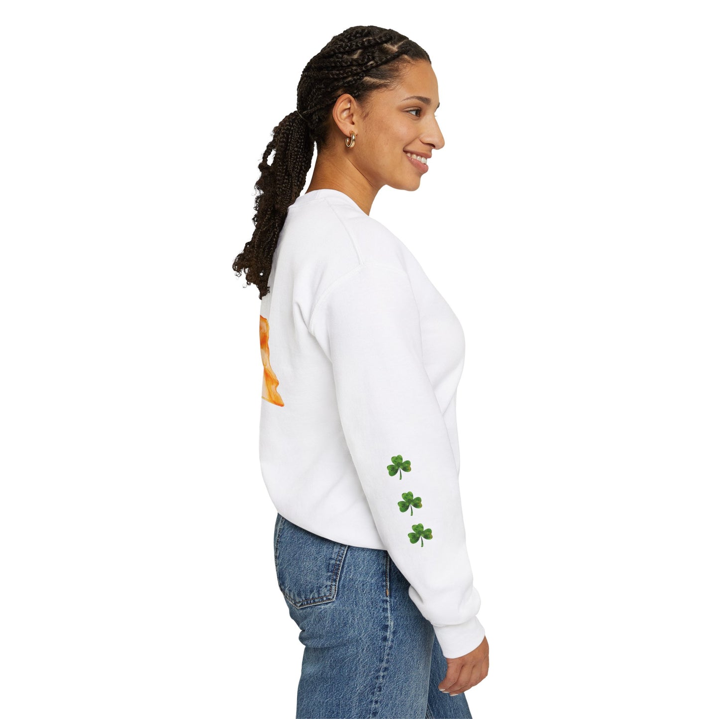 Custom Irish Flag Shamrock Sweatshirt St. Patrick's Day Sweatshirt Irish Pride Sweatshirt