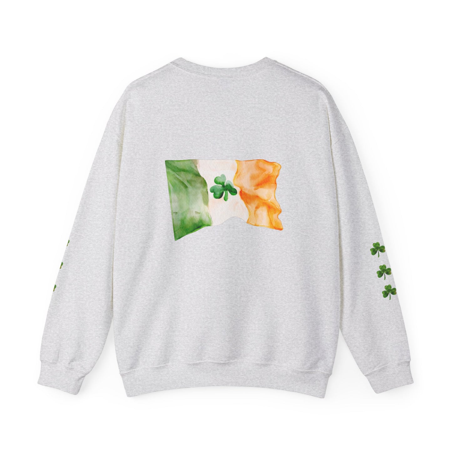 Custom Irish Flag Shamrock Sweatshirt St. Patrick's Day Sweatshirt Irish Pride Sweatshirt