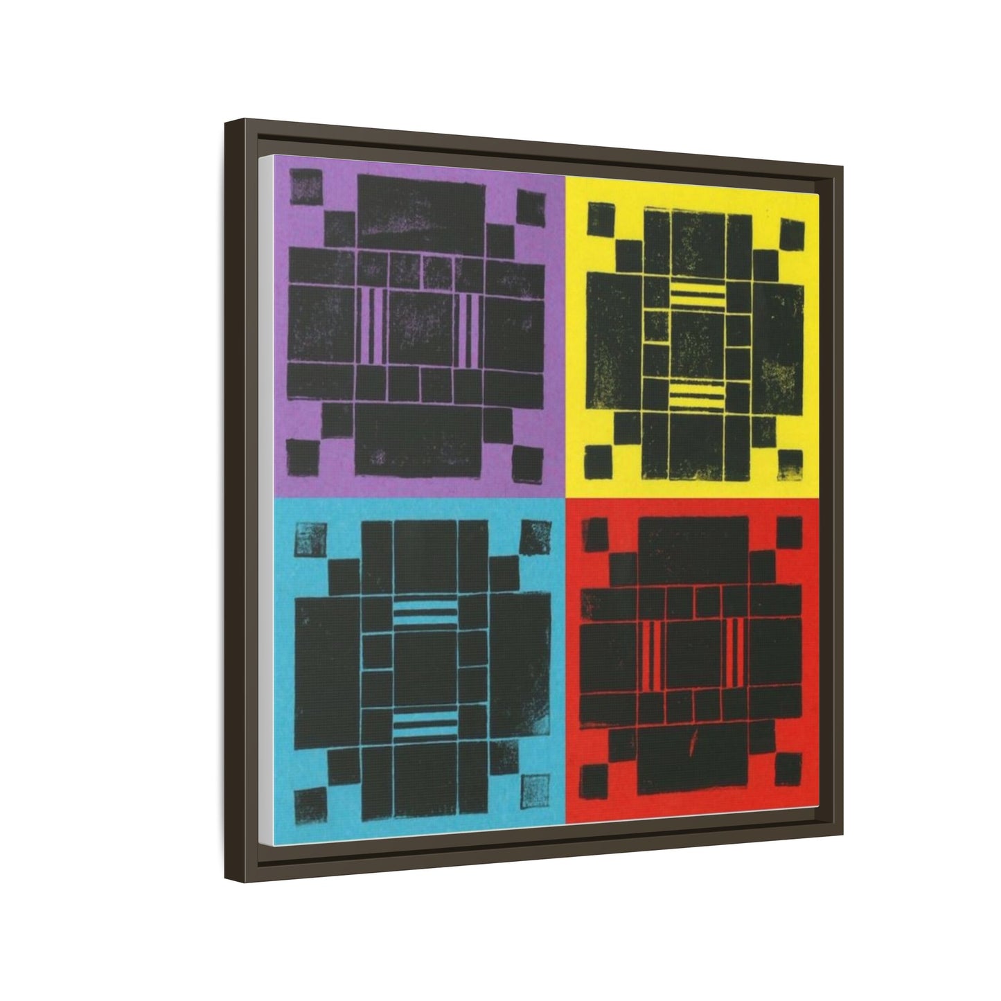 Printing With Legos Collagraph Matte Canvas, Framed