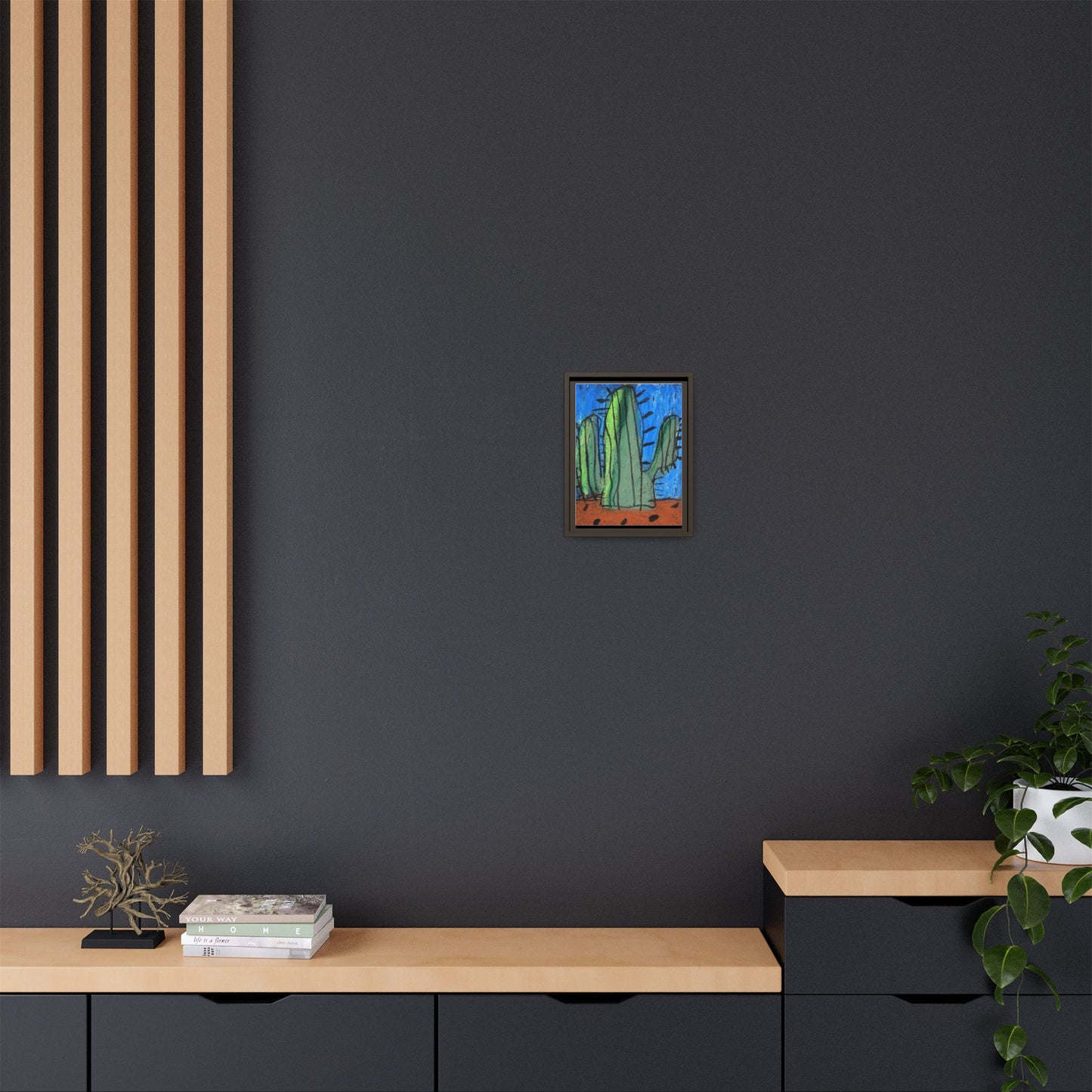 Cactus Matte Canvas, Framed Art by Jackson Smith