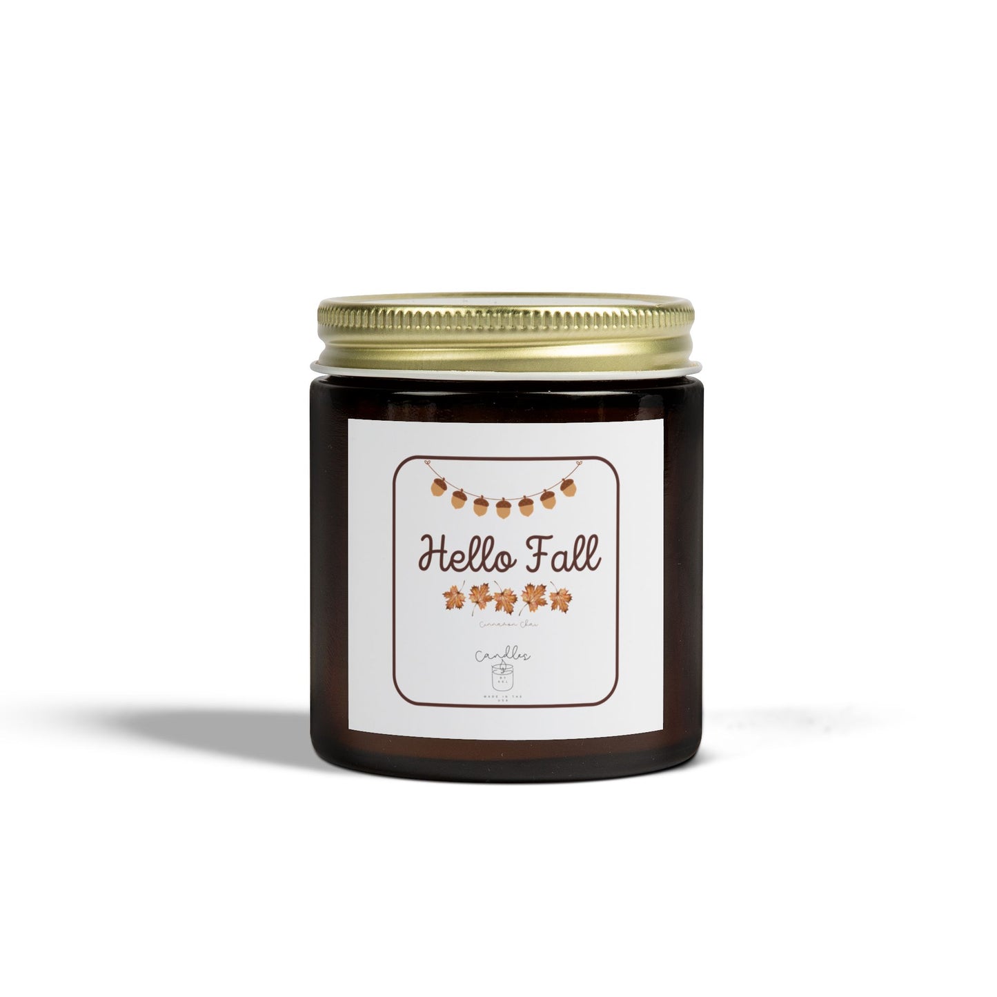Hello Fall Candle Cinnamon Chai Scented Candle