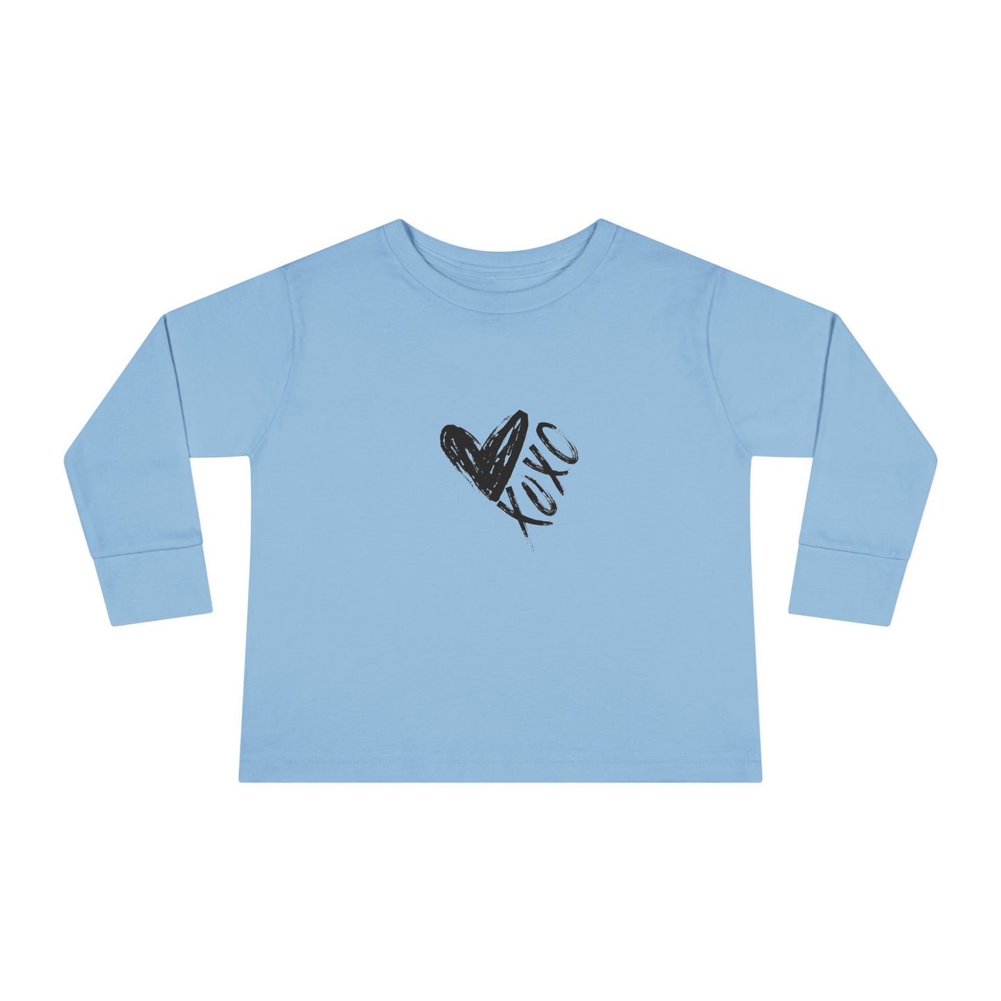 XOXO Heart Valentine Toddler Long Sleeve Tee