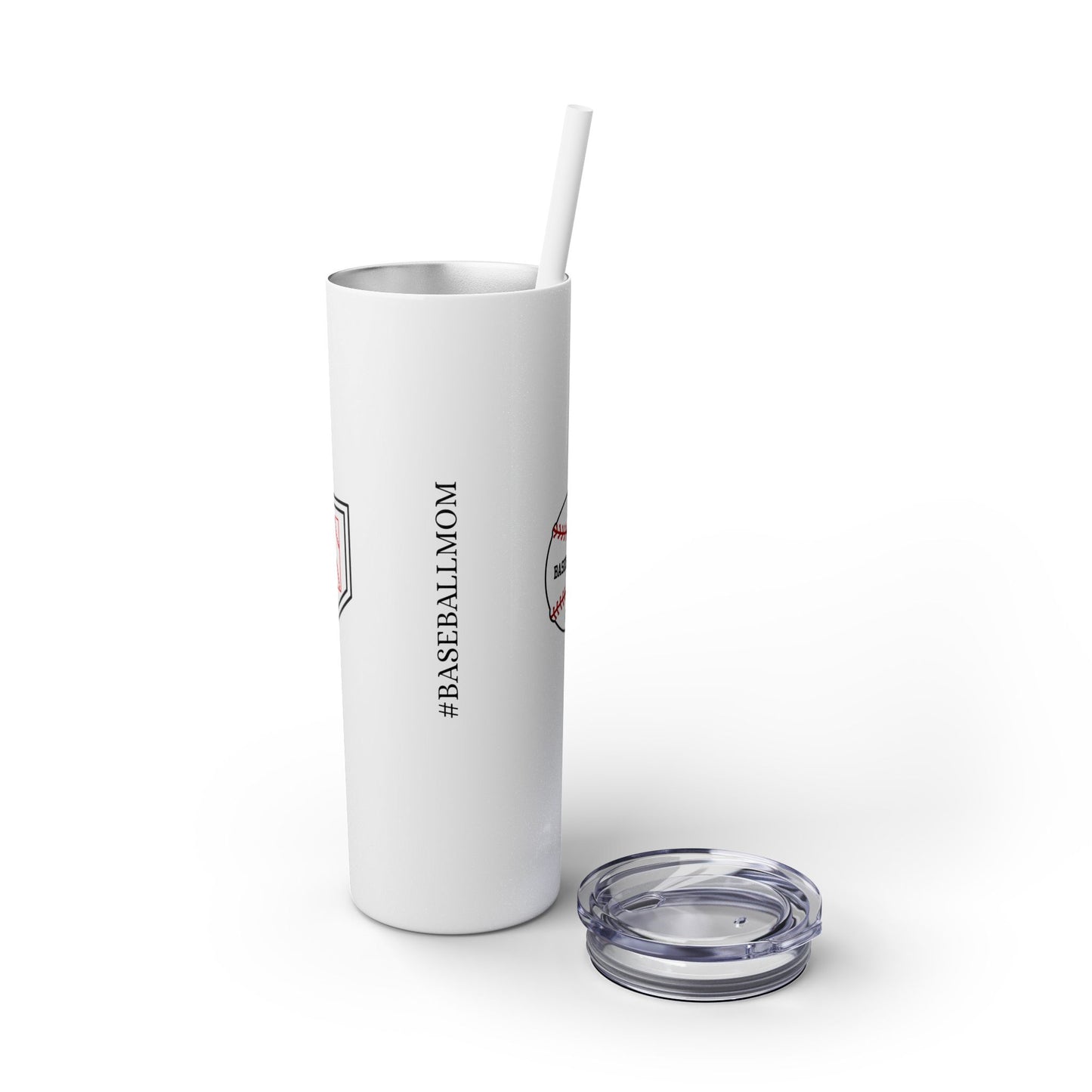 Custom CJs Mom Skinny Tumbler with Straw, 20oz