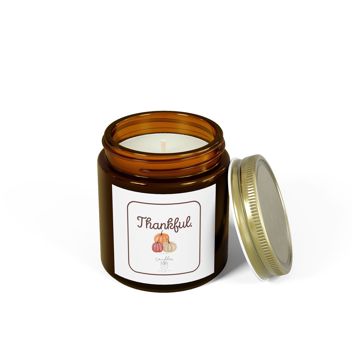 Thankful Fall Candle Vanilla Bean Scent Fall Candle