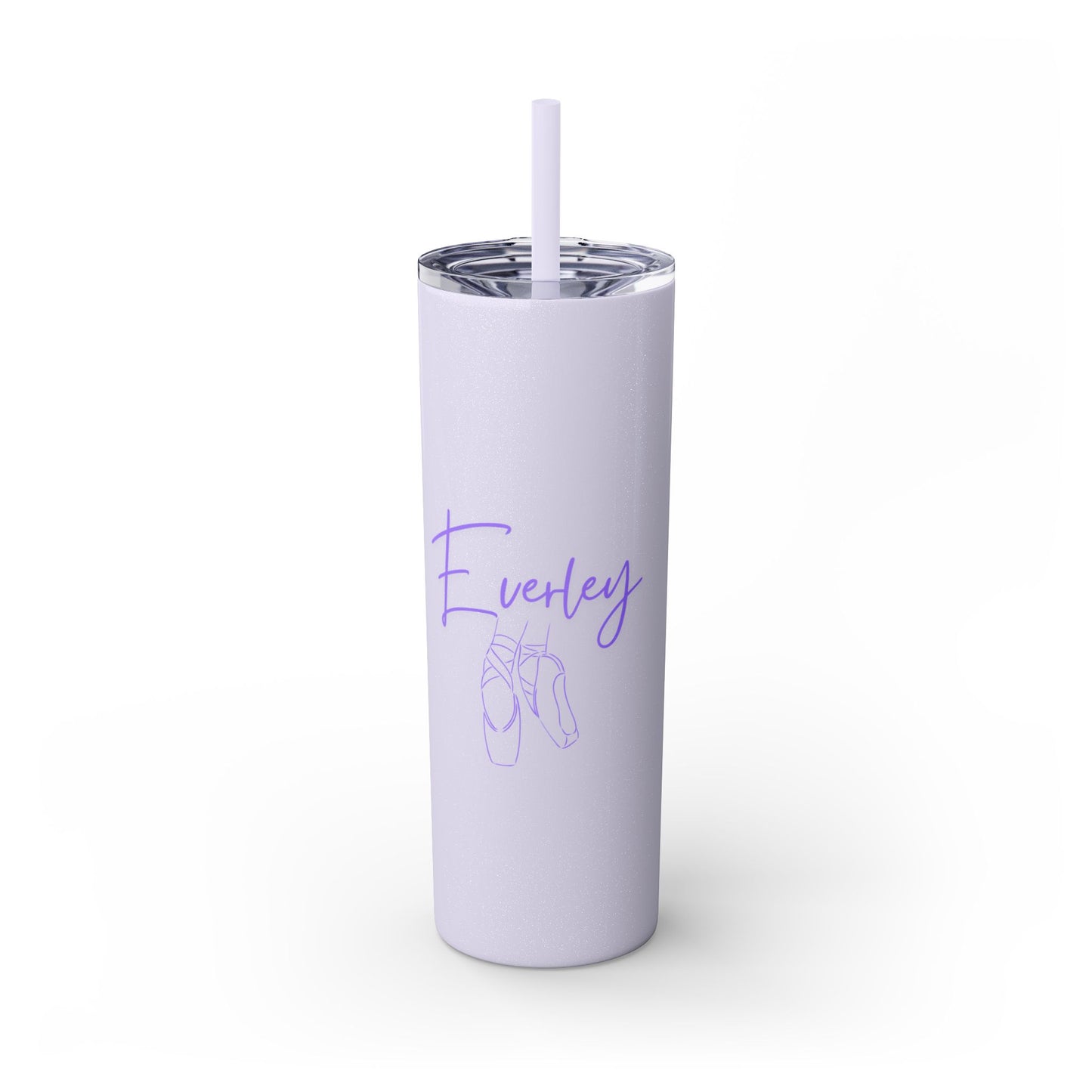Custom Dance Skinny Tumbler with Straw, 20oz w/name
