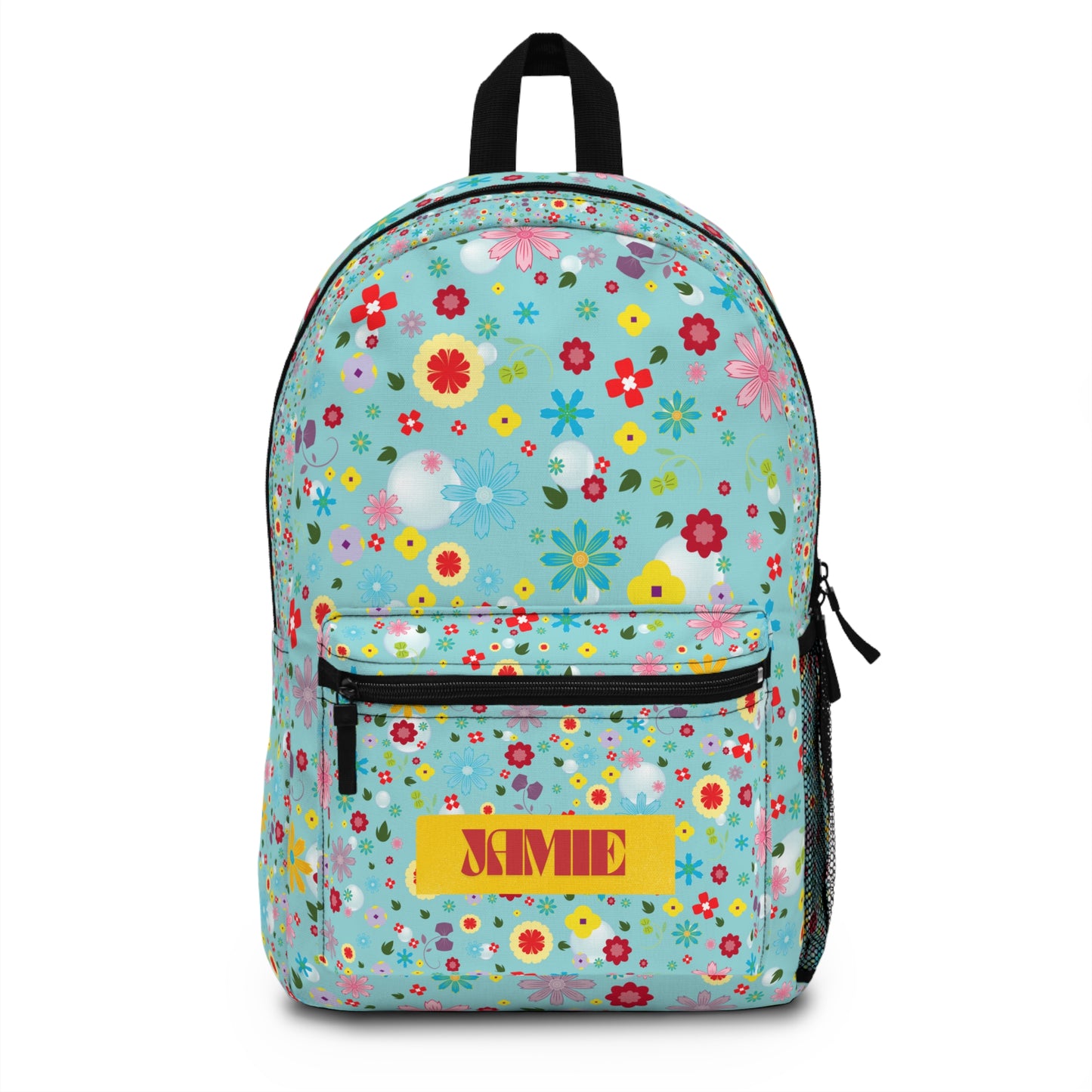 Colorful Floral Backpack with Laptop Compartment - Trendy School or Work Bag with Laptop Compartment