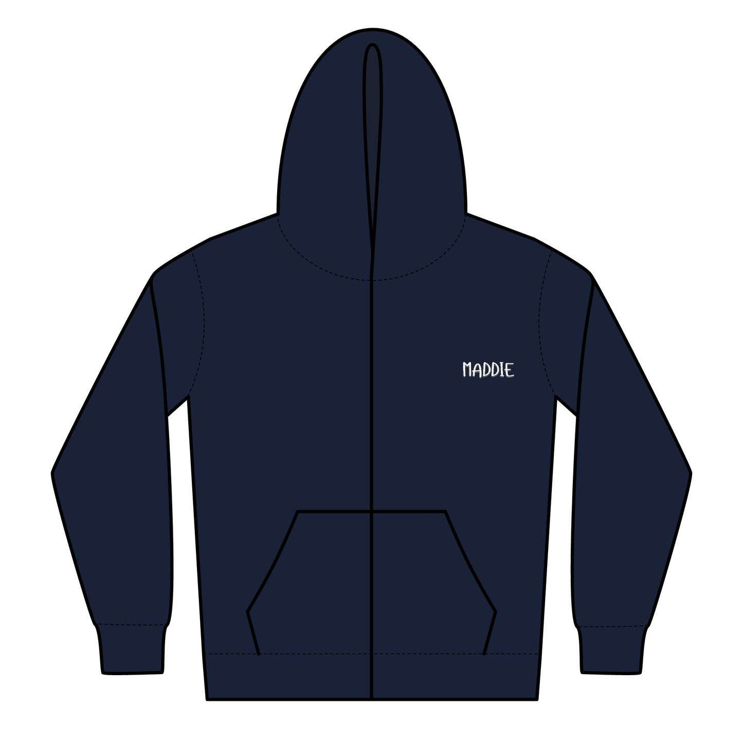 Custom Dance Maddie Youth Zipped Hoodie