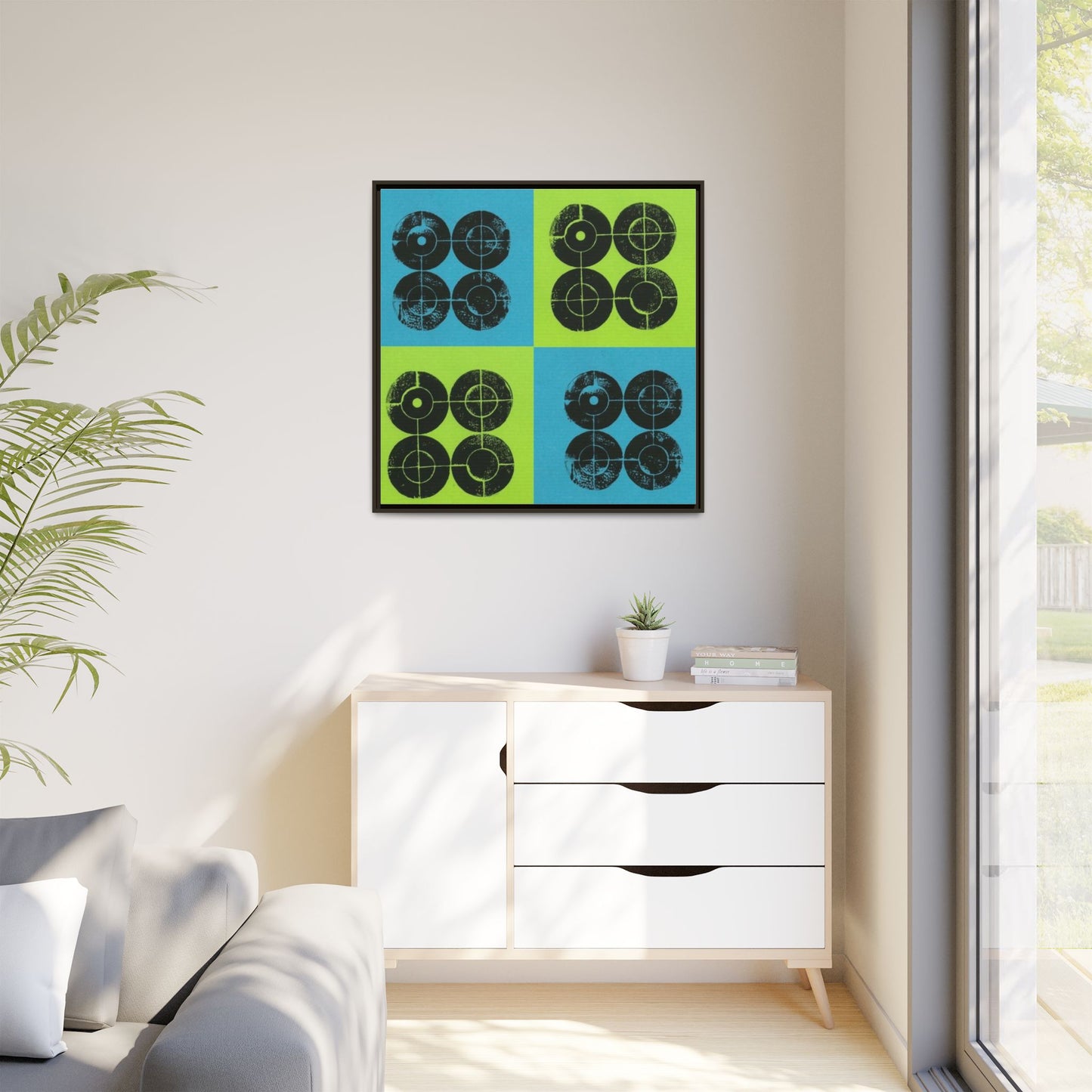 Printing With Legos Collagraph Matte Canvas, Framed