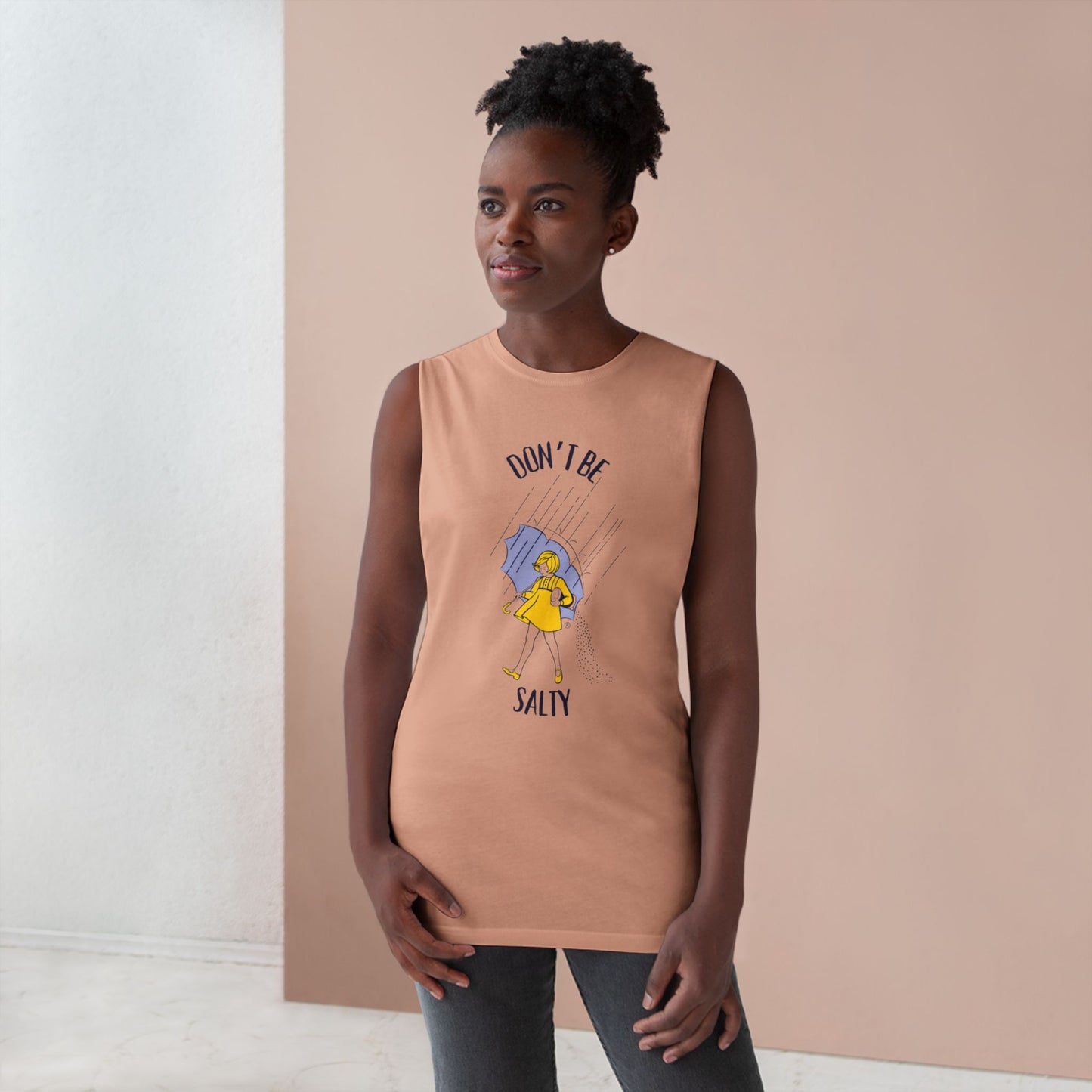 Don't Be Salty Unisex Tank, Humorous Graphic Tee, Sarcastic Sleeveless Shirt, Salty Tank