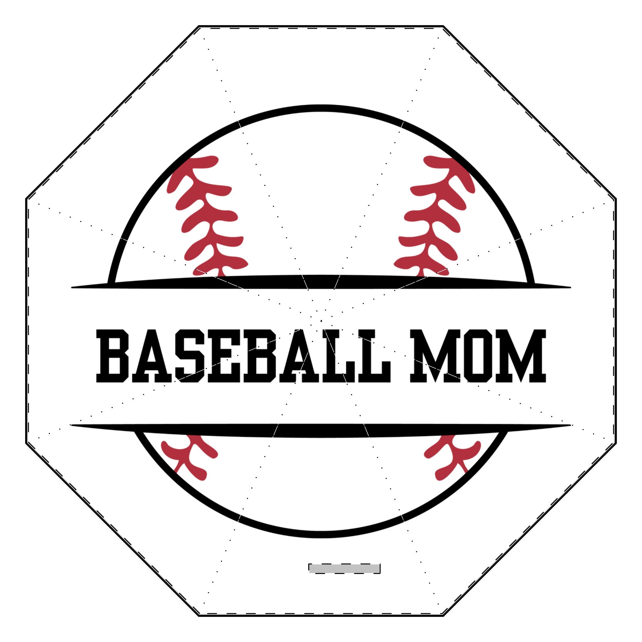 Baseball Mom Umbrella Semi-Automatic Foldable Umbrella