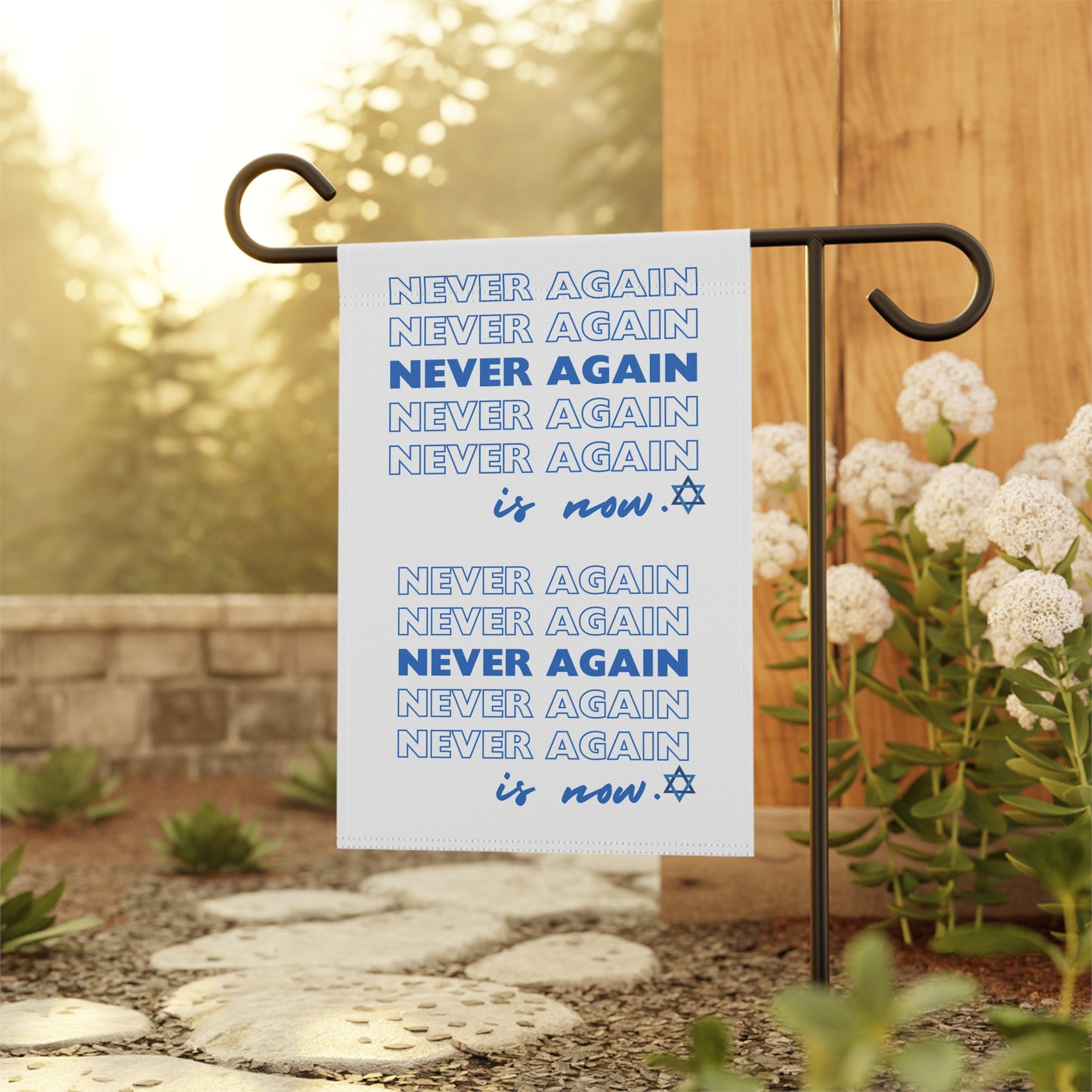 House or Garden Flag Never Again is Now Flag to End Jewish Hate