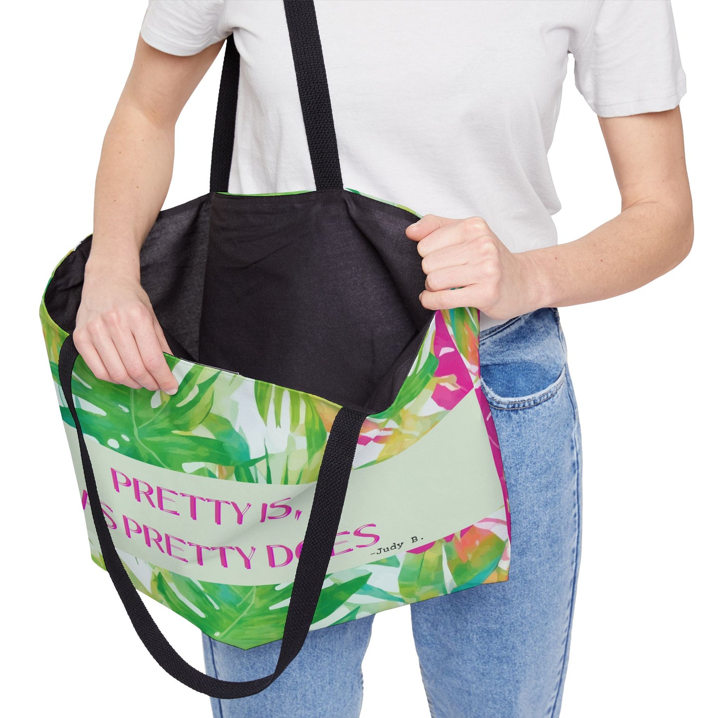 Vibrant Tropical Weekender Tote Bag - Perfect for Beach Days