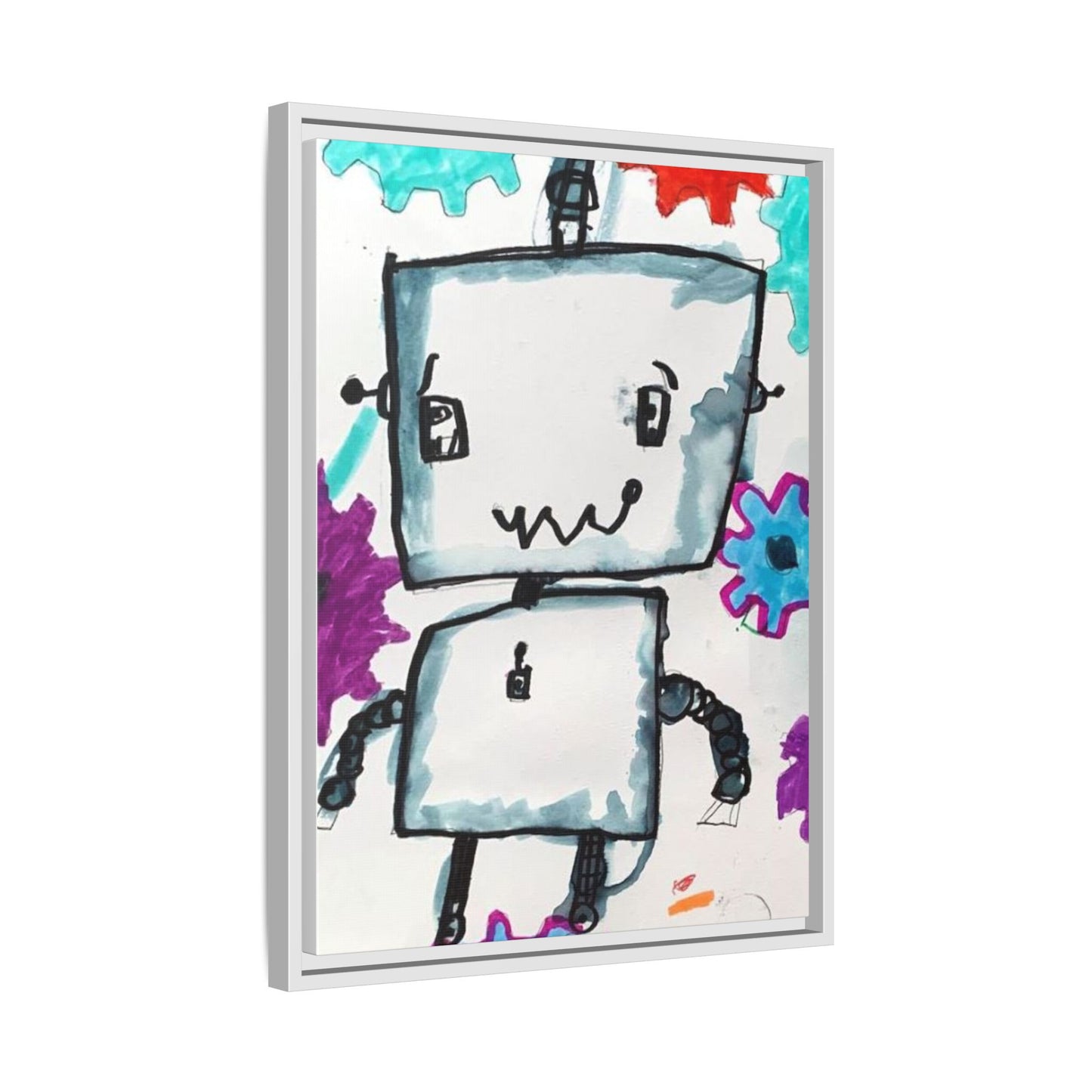 Nam June Paik Robots Matte Canvas Art by Jackson Smith Framed
