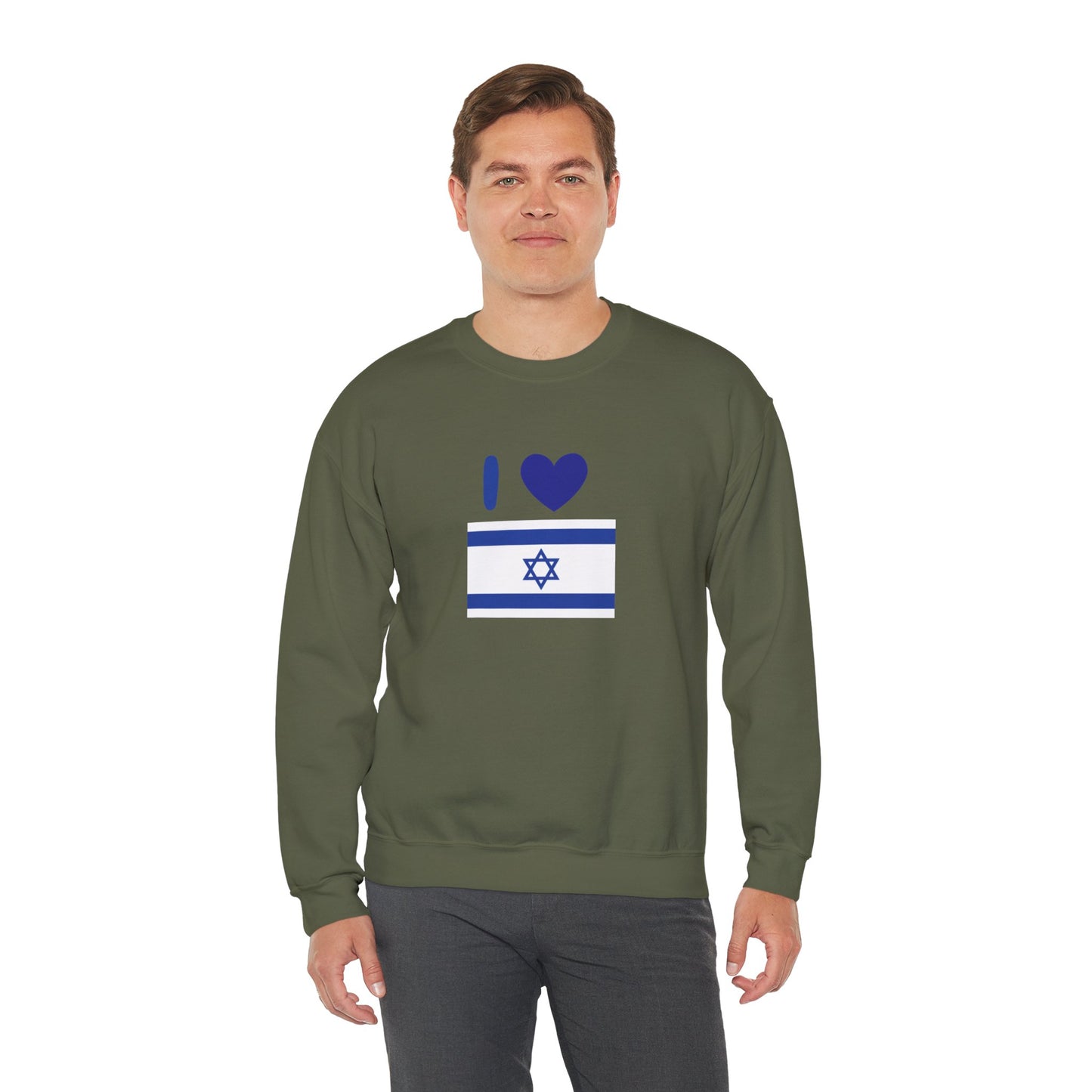 I Love Israel Unisex Heavy Blend™ Crewneck Sweatshirt