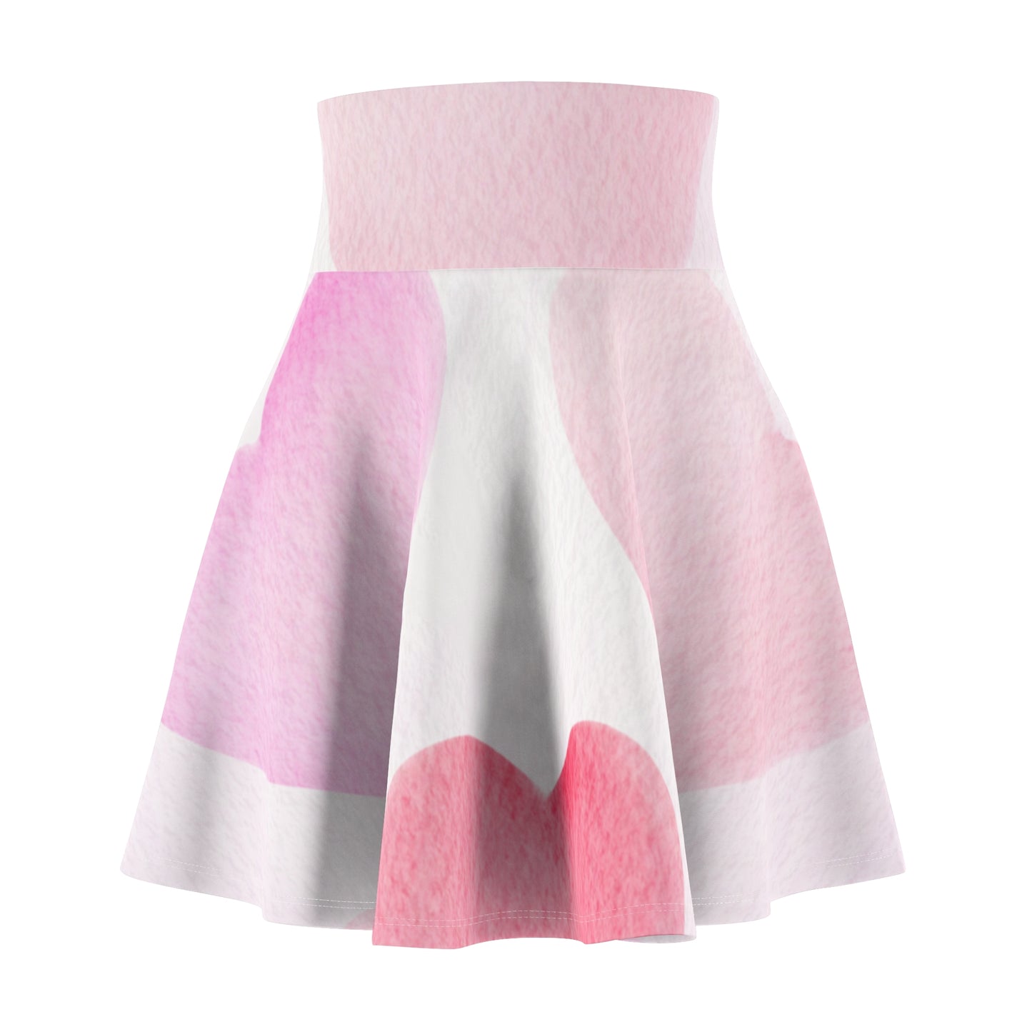 Ladies Valentine's Skirt Women's Heart Print Valentine's Skater Skirt