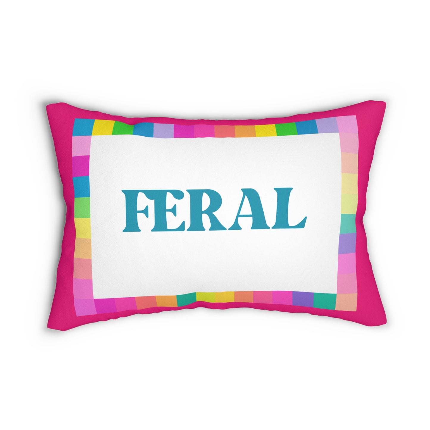 Honest but Feral or Feral and Honest Throw Pillow Furbish Inspired Pillow 20 X 14 INCH