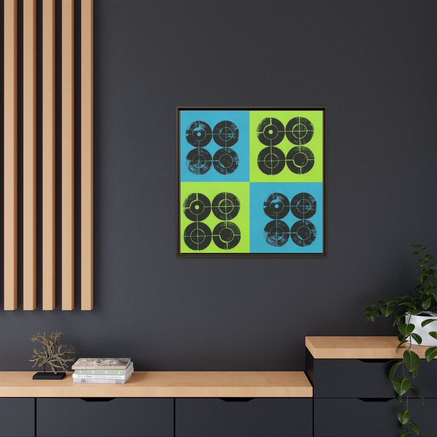 Printing With Legos Collagraph Matte Canvas, Framed