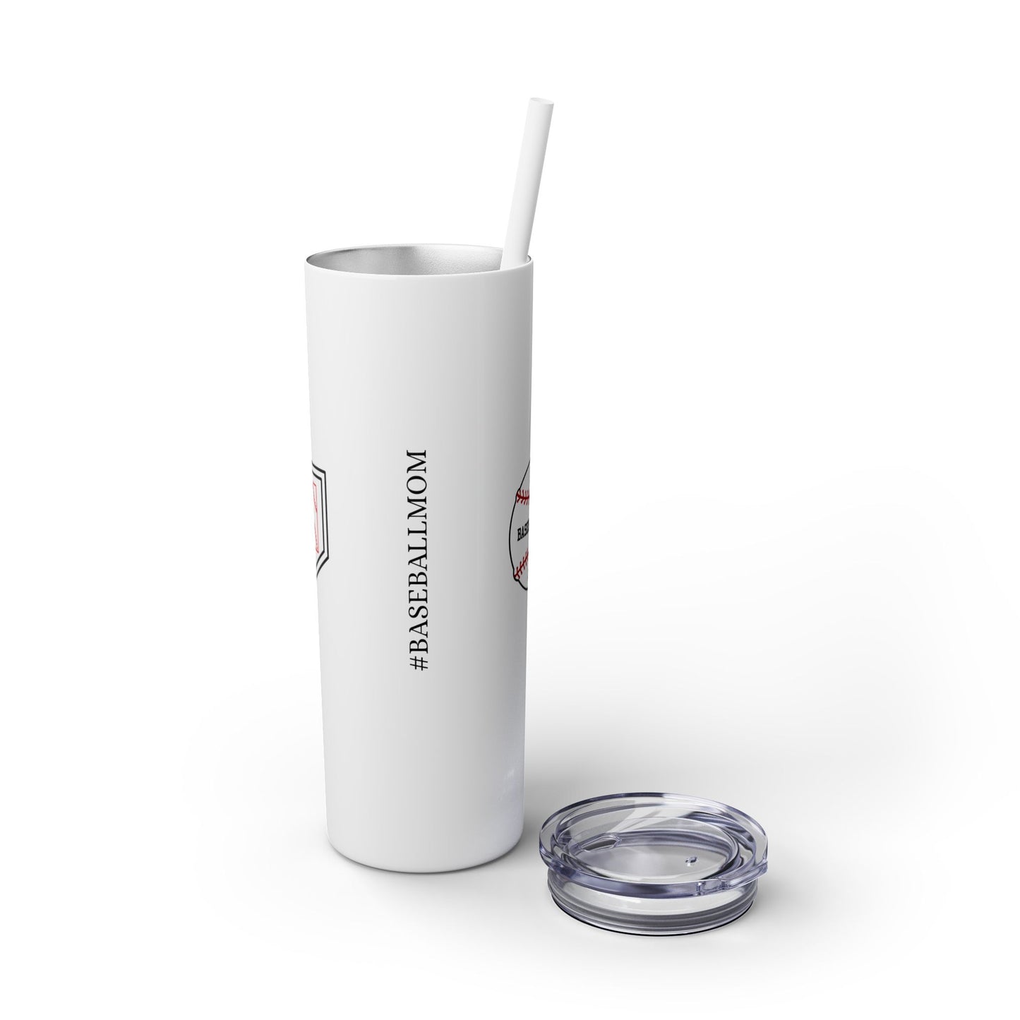 Custom CJs Mom Skinny Tumbler with Straw, 20oz