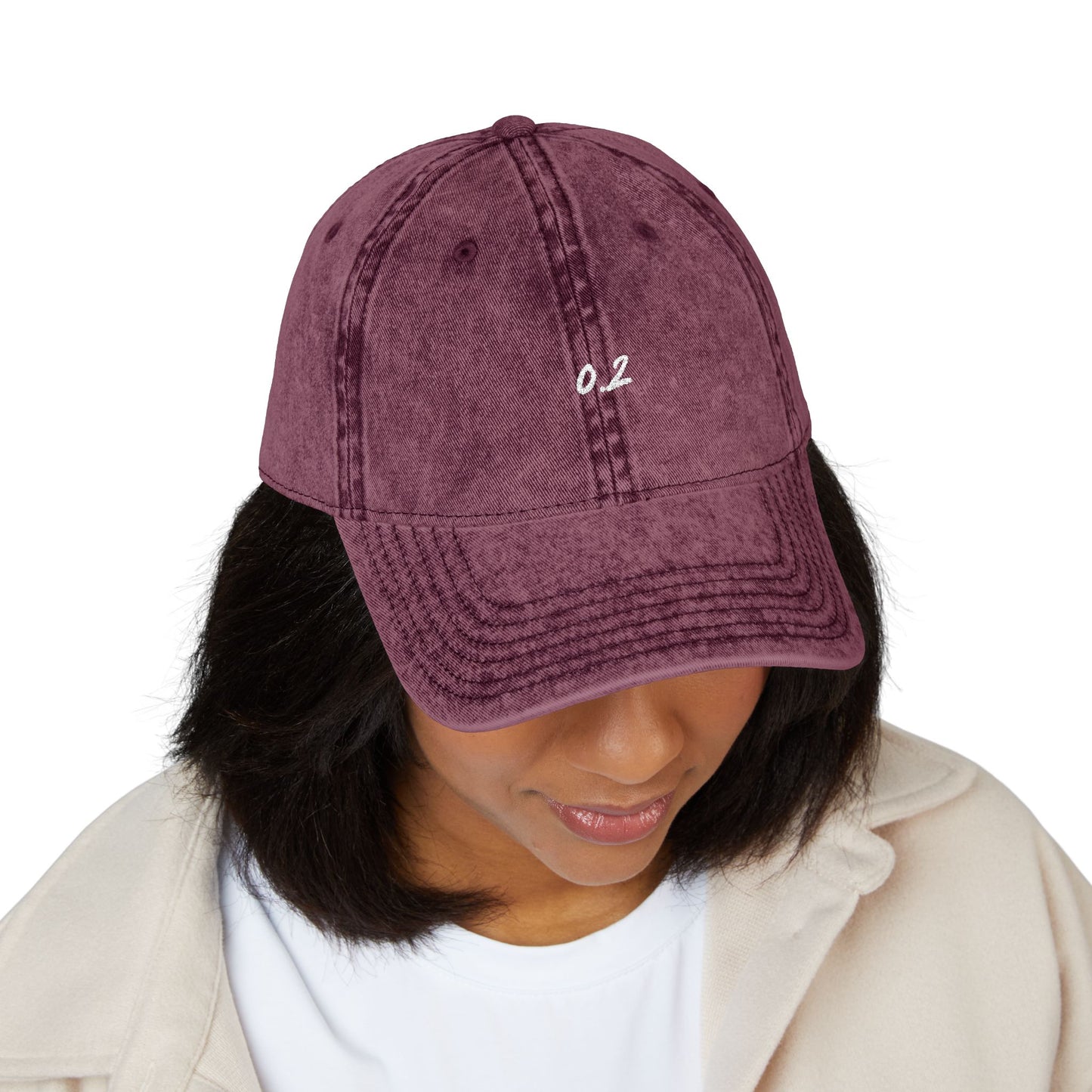 Zero Point Two Vintage Embroidered Cap Jewish Identity Hat