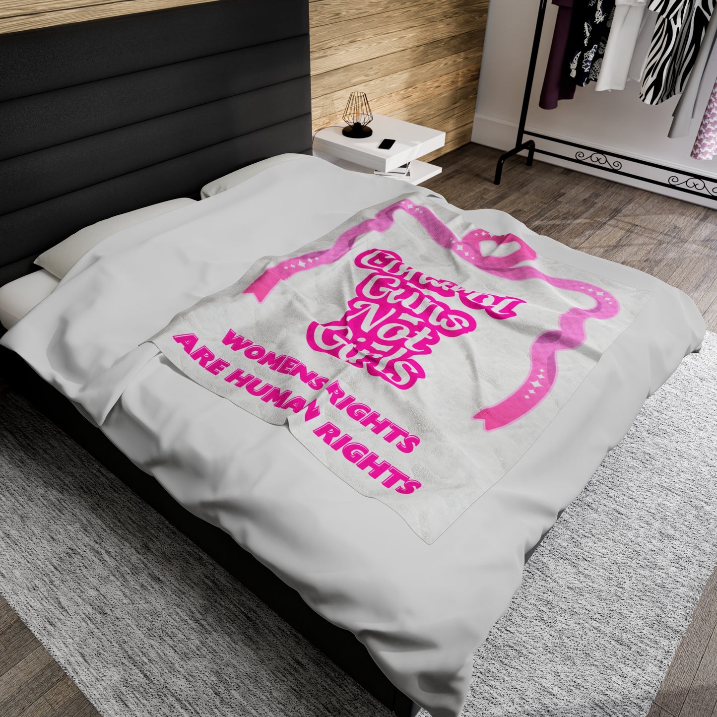Control Guns Not Girls Plush Blanket Feminist Blanket Gun Control Women's Rights Gift Blanket