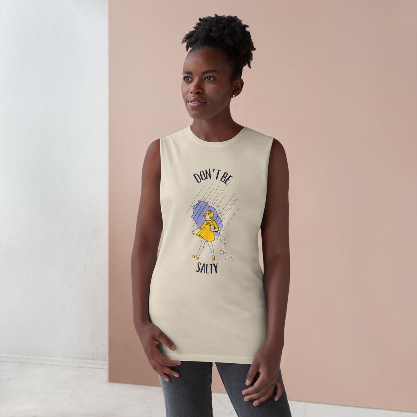 Don't Be Salty Unisex Tank, Humorous Graphic Tee, Sarcastic Sleeveless Shirt, Salty Tank