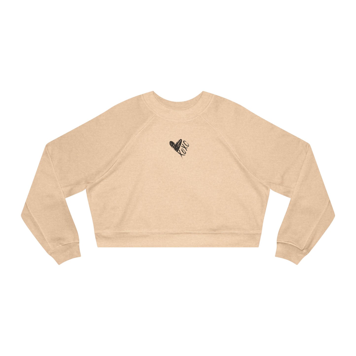 Cropped Sweatshirt Valentine's XO Print