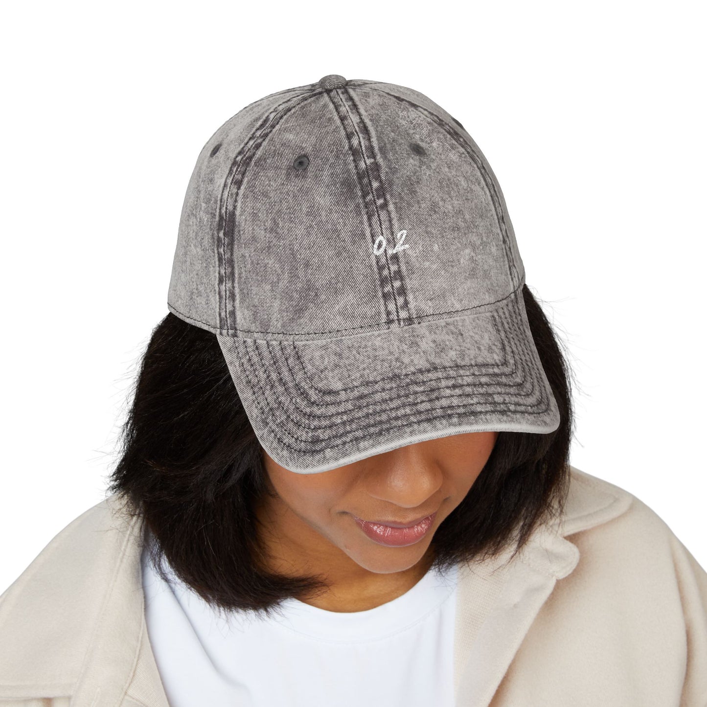 Zero Point Two Vintage Embroidered Cap Jewish Identity Hat