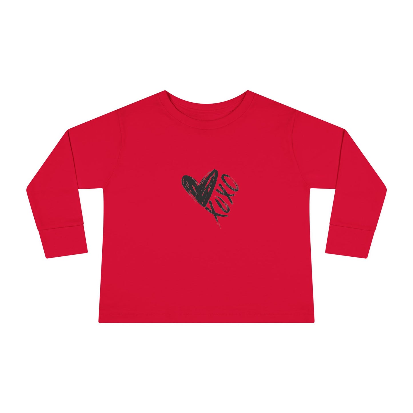 XOXO Heart Valentine Toddler Long Sleeve Tee
