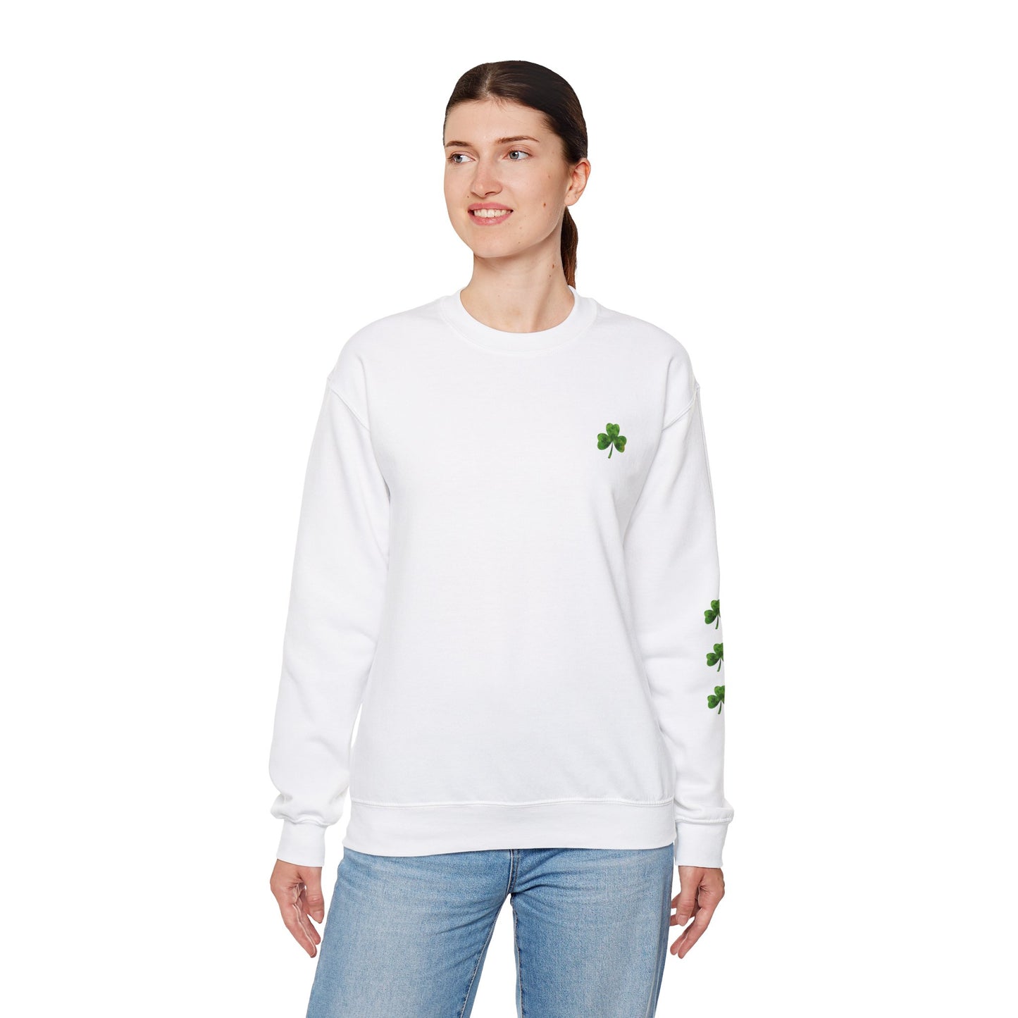 Custom Irish Flag Shamrock Sweatshirt St. Patrick's Day Sweatshirt Irish Pride Sweatshirt