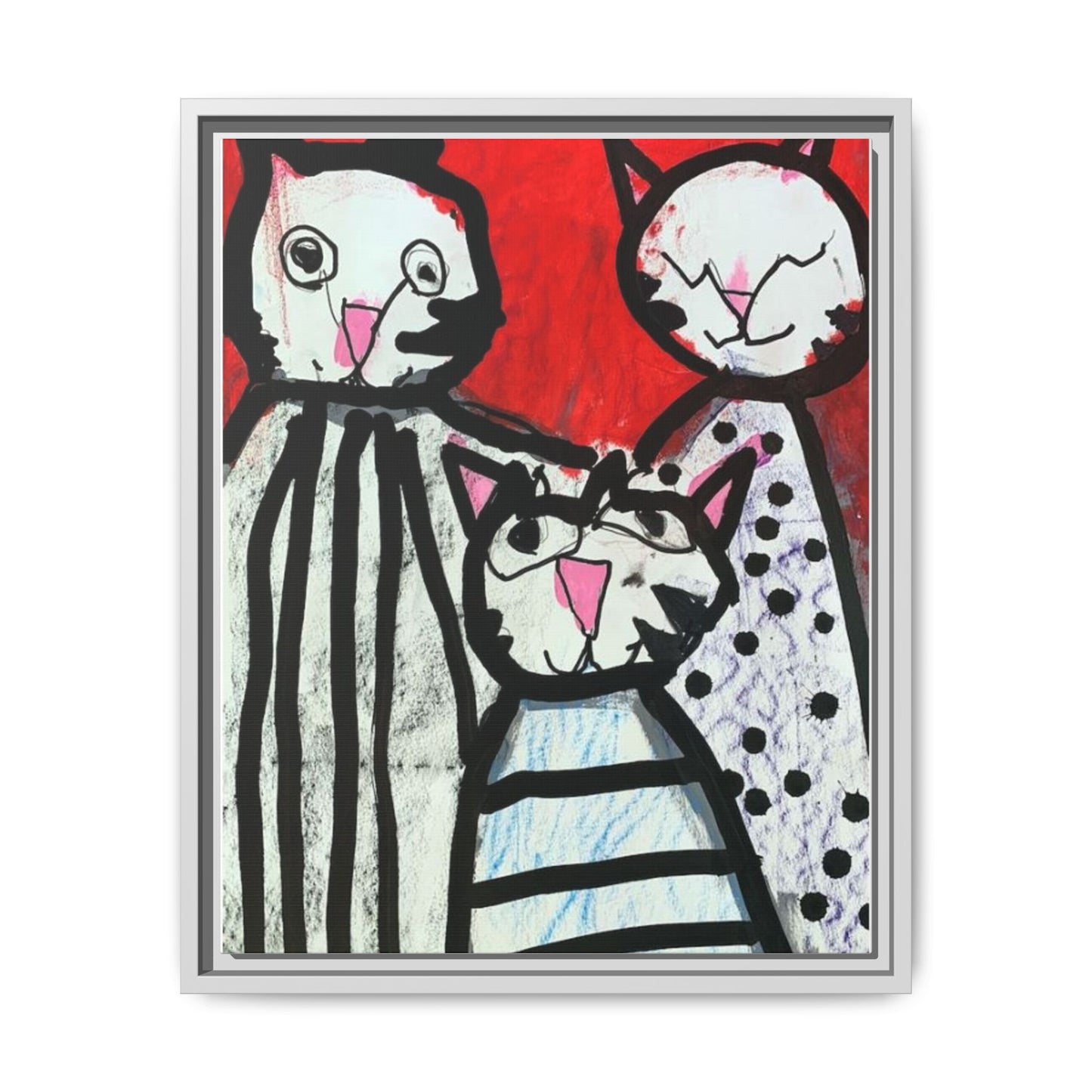 Egyptian Cats Matte Canvas, Framed Art by Jackson Smith