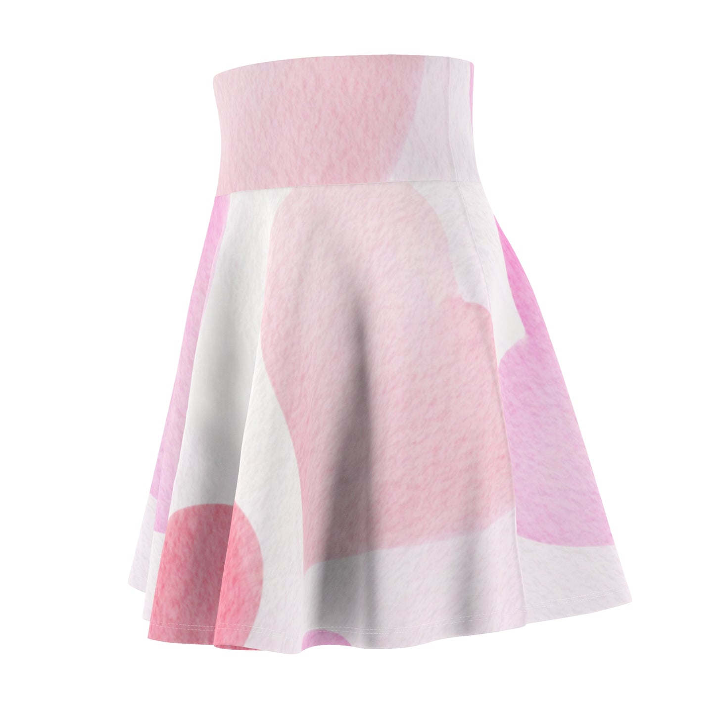 Ladies Valentine's Skirt Women's Heart Print Valentine's Skater Skirt