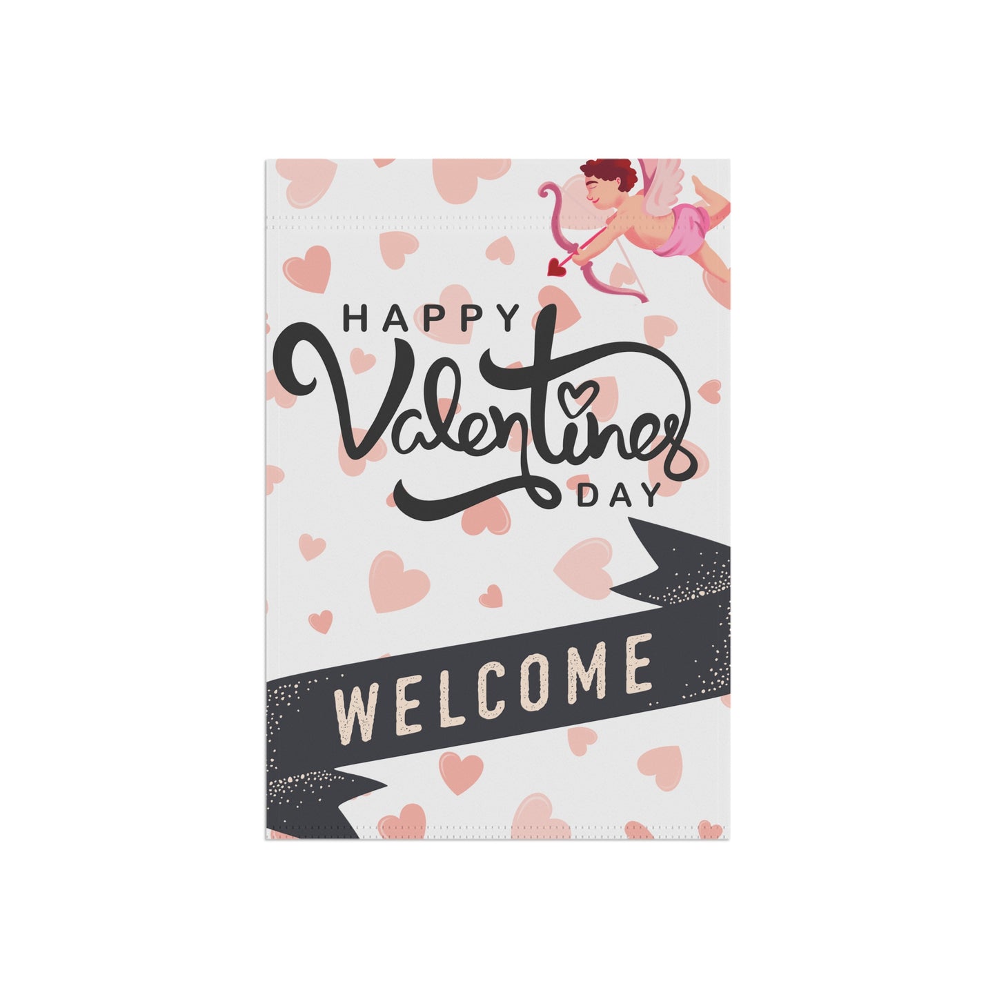 Garden Flag Cupid Valentine's Day Decor Valentine's Flag 100% Poly Poplin-Canvas Fabric, Double-Sided Valentine's Flag
