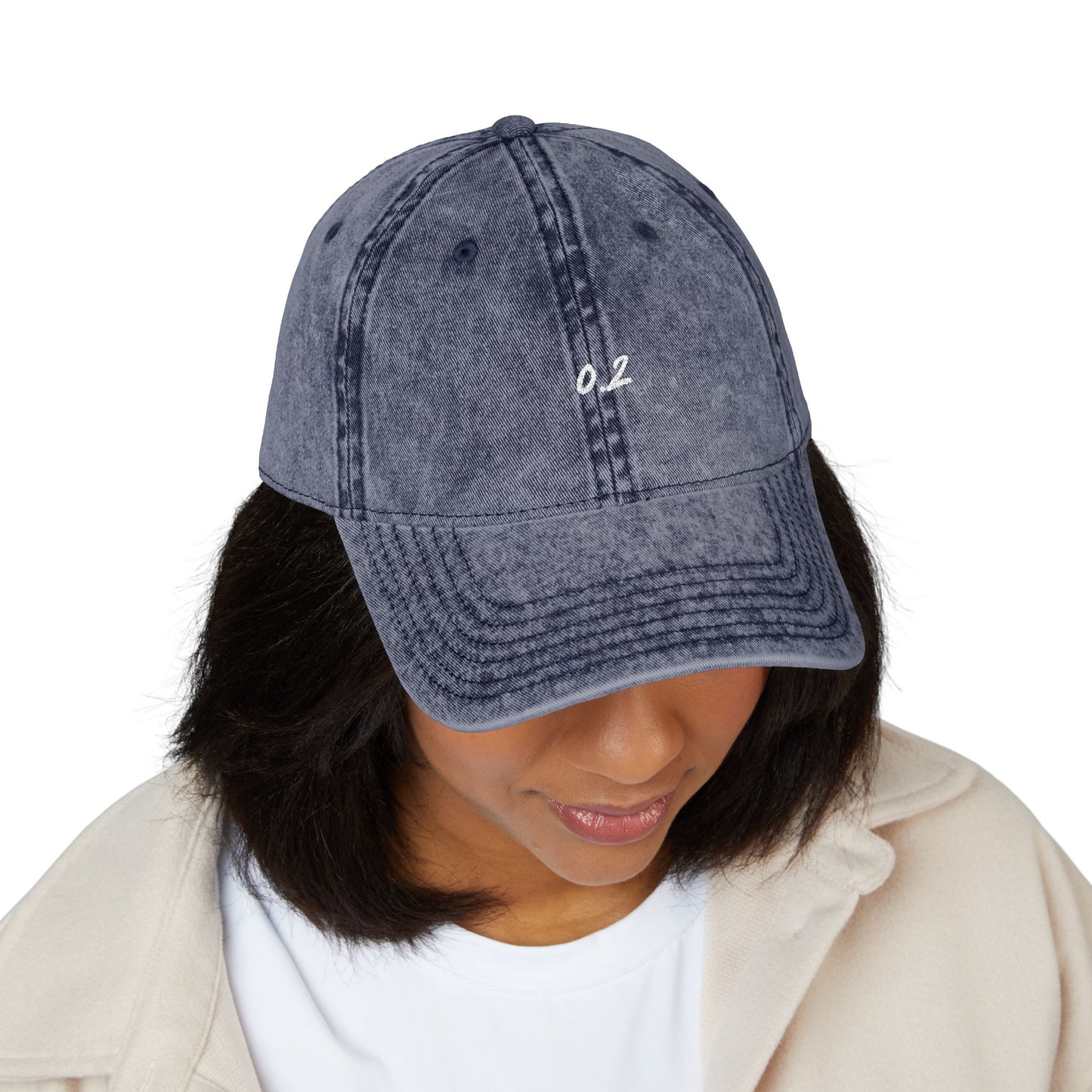 Zero Point Two Vintage Embroidered Cap Jewish Identity Hat