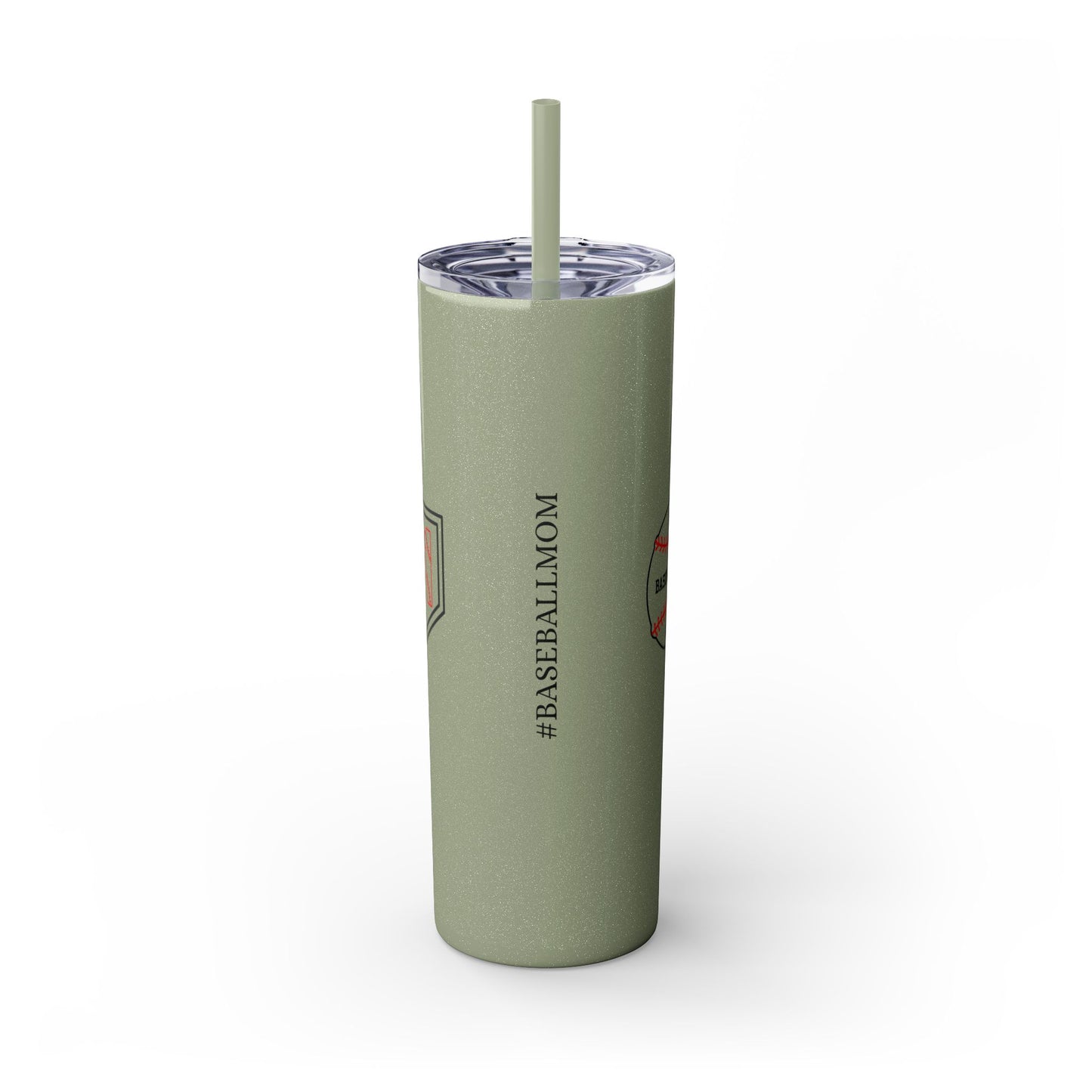 Custom CJs Mom Skinny Tumbler with Straw, 20oz